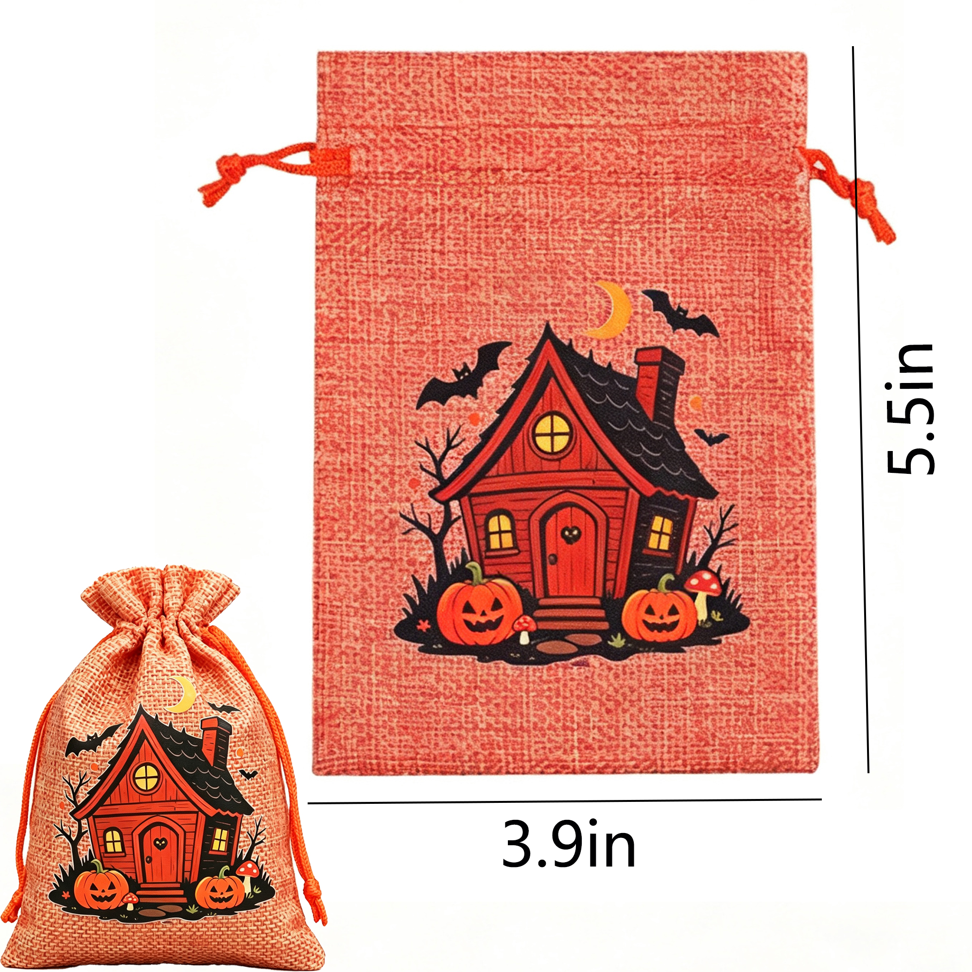 MOQ 20 Piece Halloween Drawstring Candy Sack 3