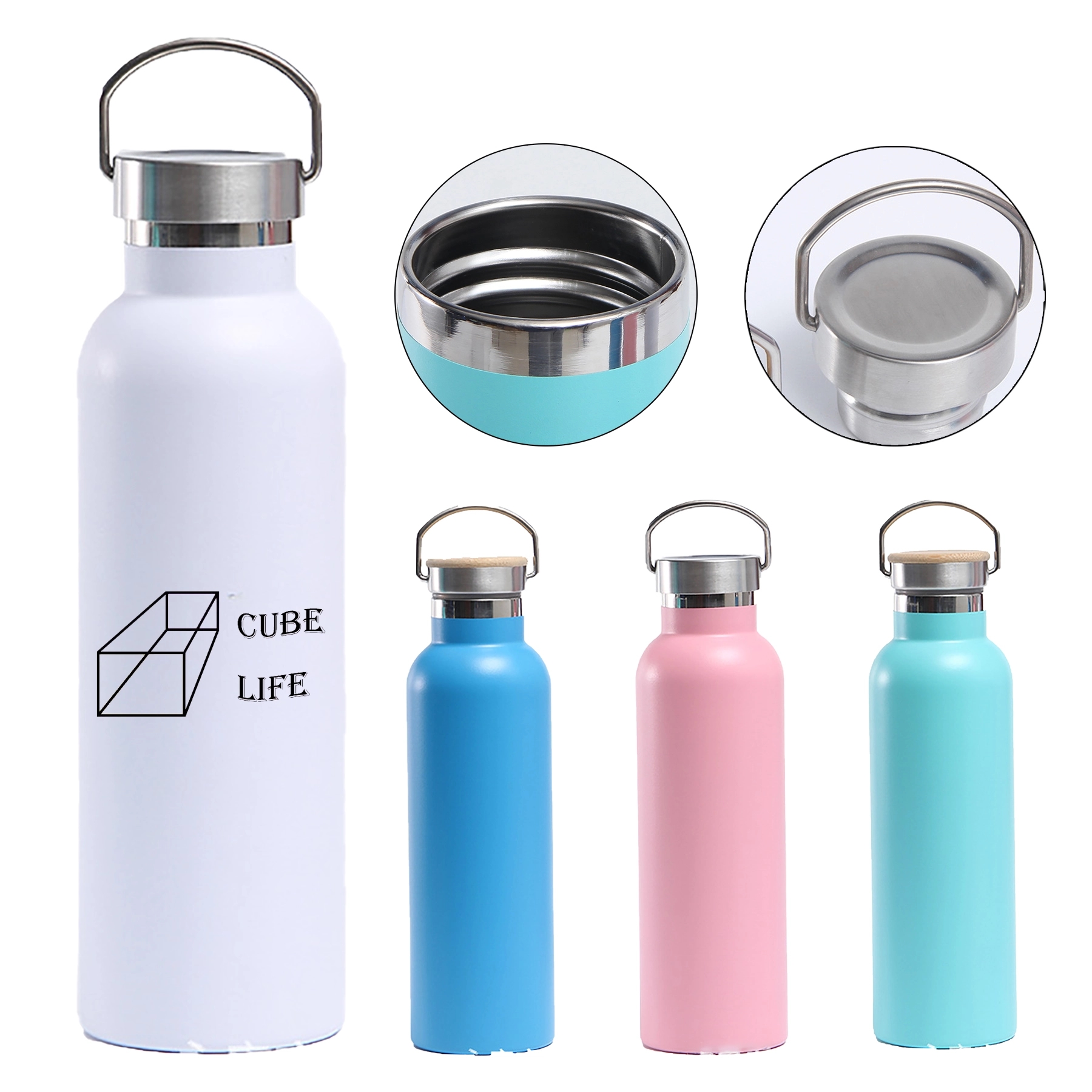 20oz Stainless Steel Insulated Water Bottle w/ Handle