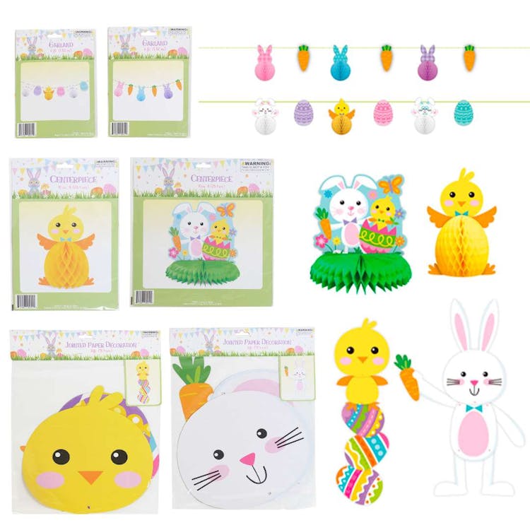 Easter Honeycomb Paper Decorations - Assorted 3