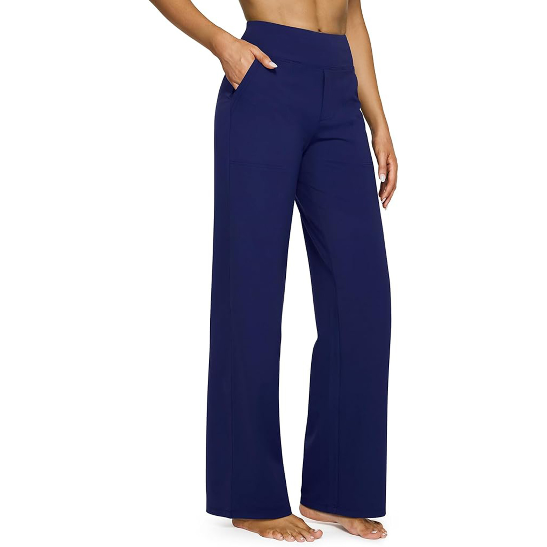 High Waisted Stretch Yoga Pants Women's Wide Leg Pants 24