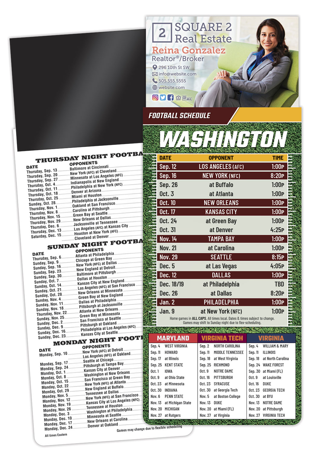 Magna-Card Business Card Magnet Football Schedules (3.5x9)
