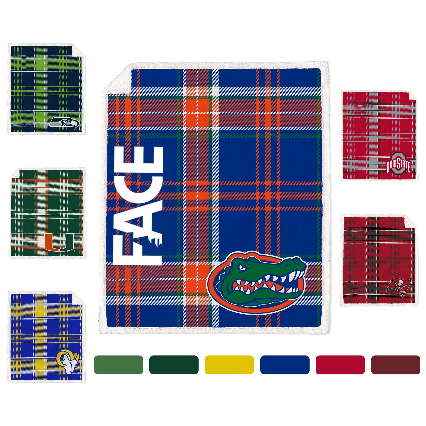 Custom 50'' x 60'' Checkered Flannel Blanket 5
