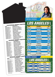 Magna-Card House Shape Magnet Football Schedules (3.5x9)