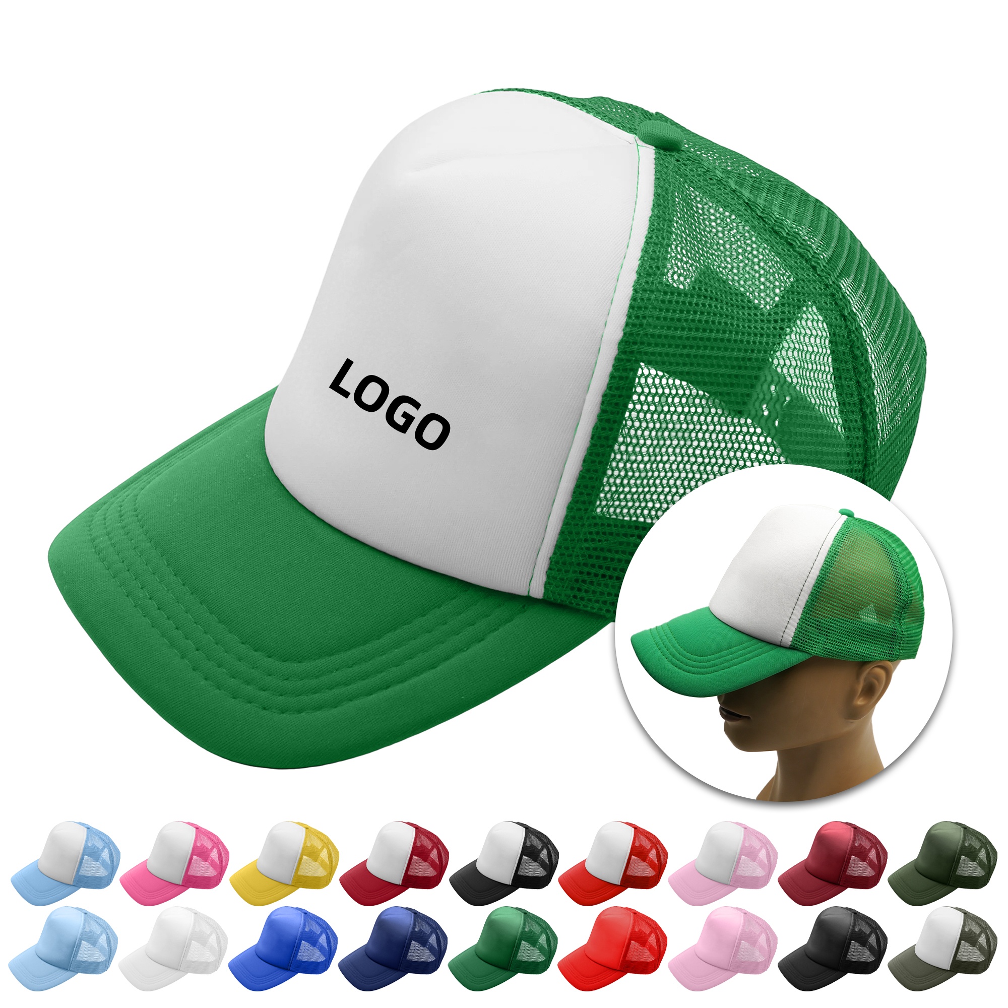 Polyester-Sponge Foam Trucker Cap