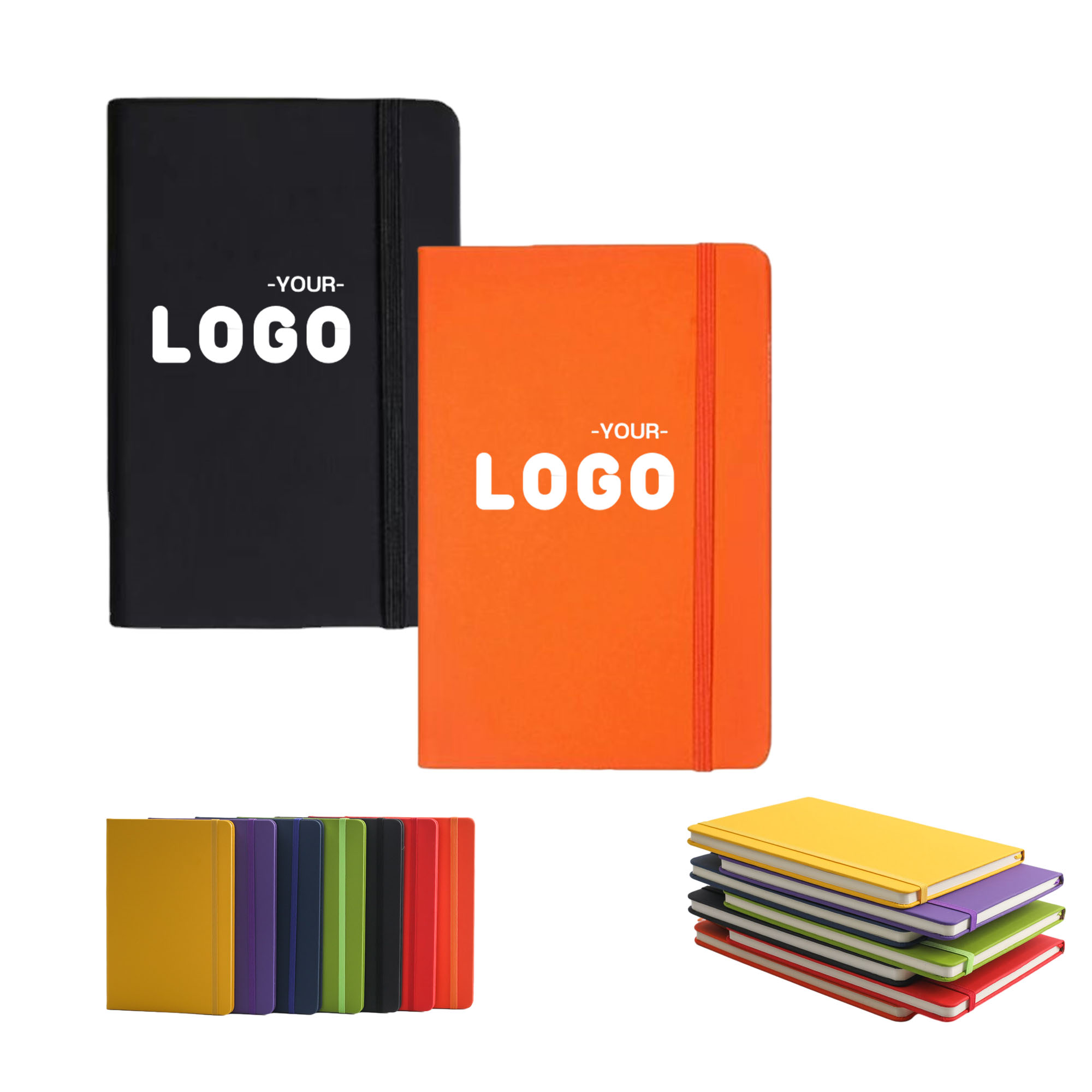 A5 Soft Leather Notebook with Elastic Strap 3