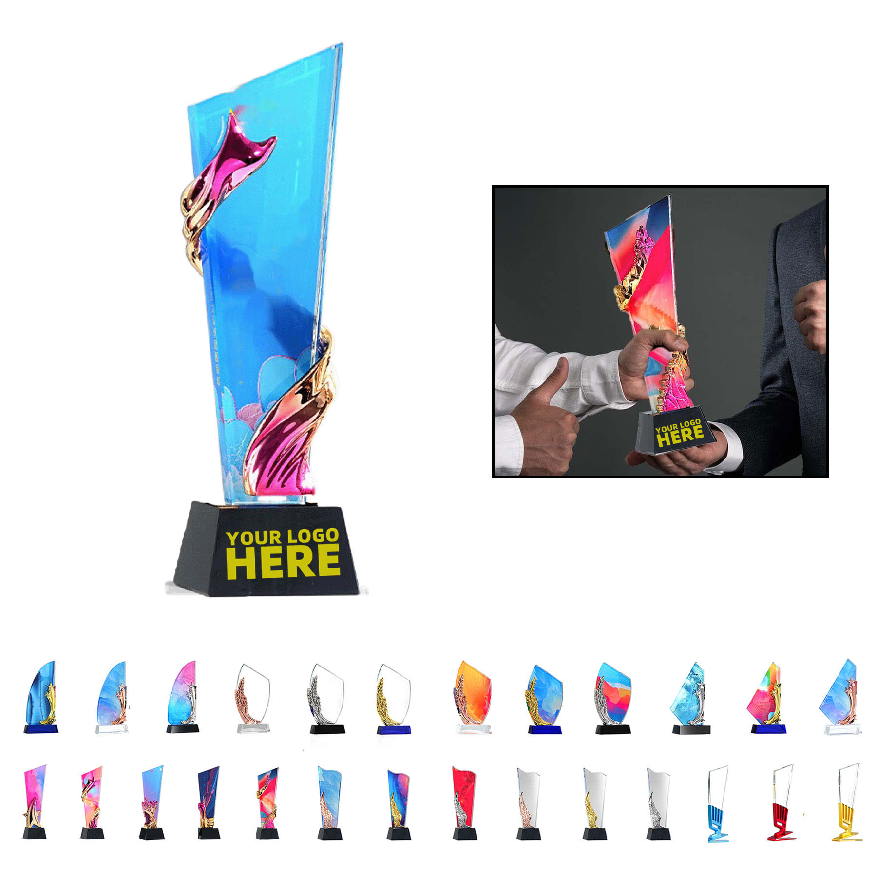 Colorful Crystal Trophy