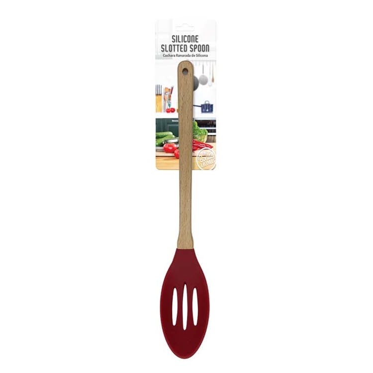 Silicone Slotted Spoons - Red 3