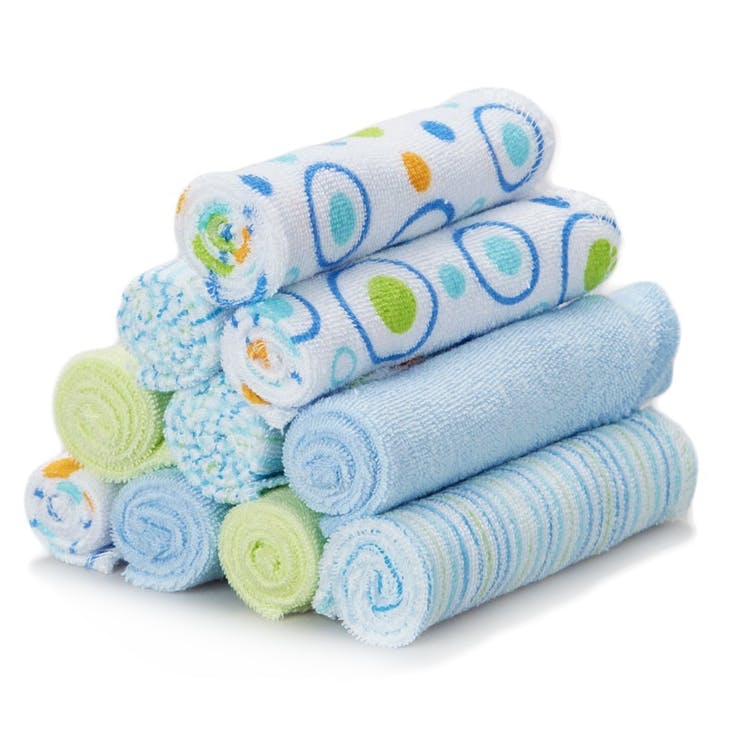 Terry Baby Washcloths - Blue Bubble 10 Pack 3