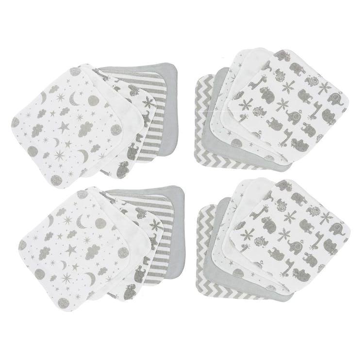 Terry Baby Washcloths - Gray 20 Pack 3
