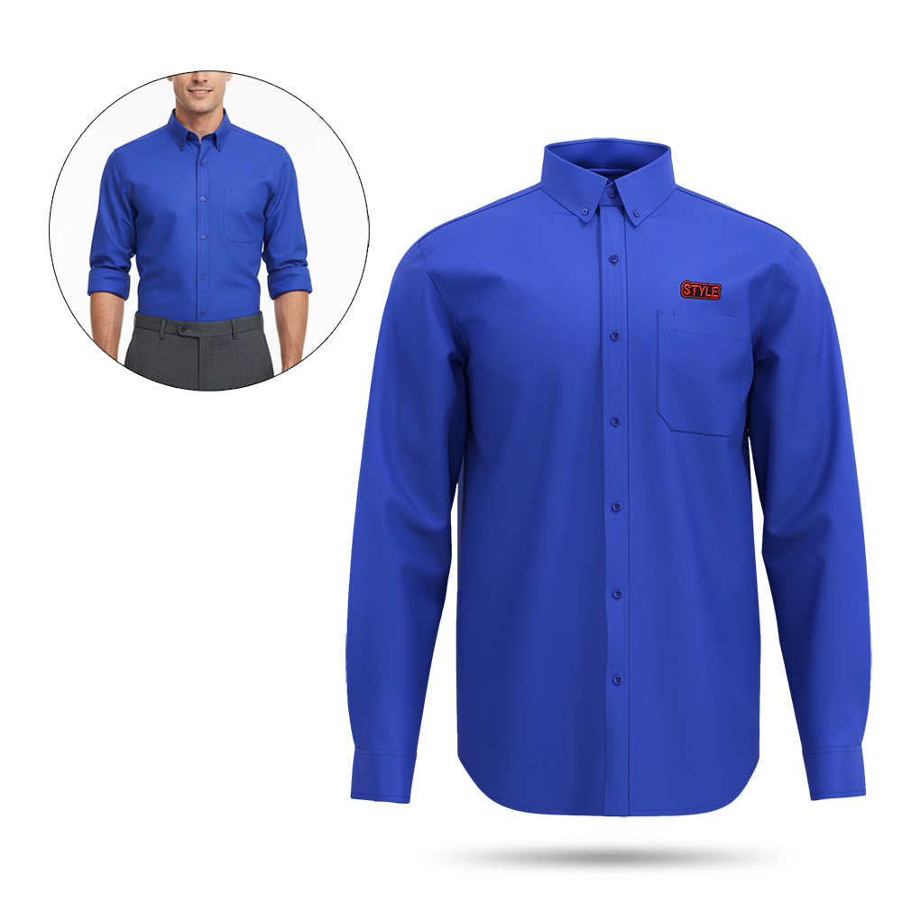 Men's Long Sleeve Button Down Woven Shirt