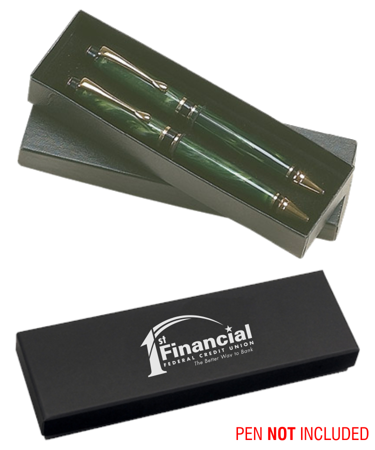 Union Printed, Deluxe Black Pen Display Box