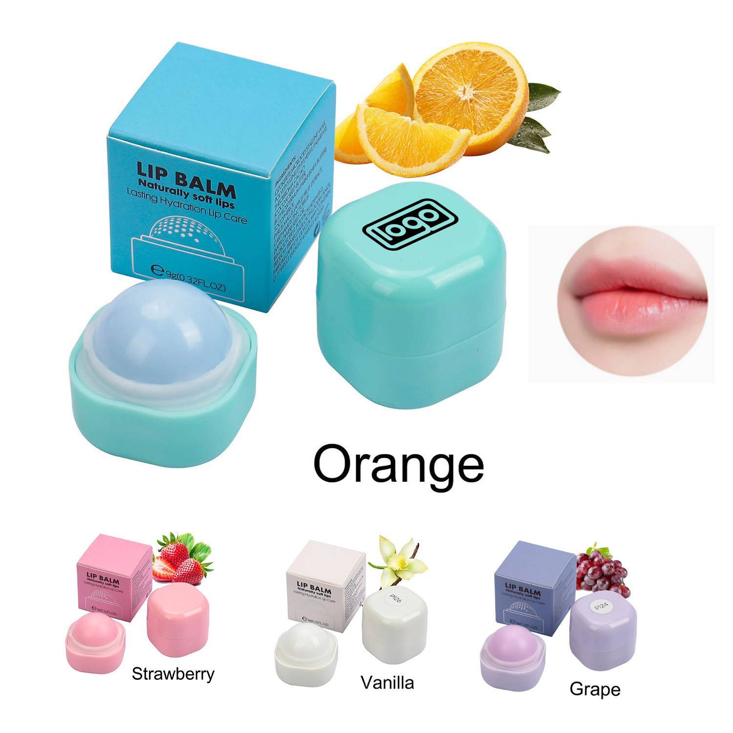 Round Scented Lip Balm