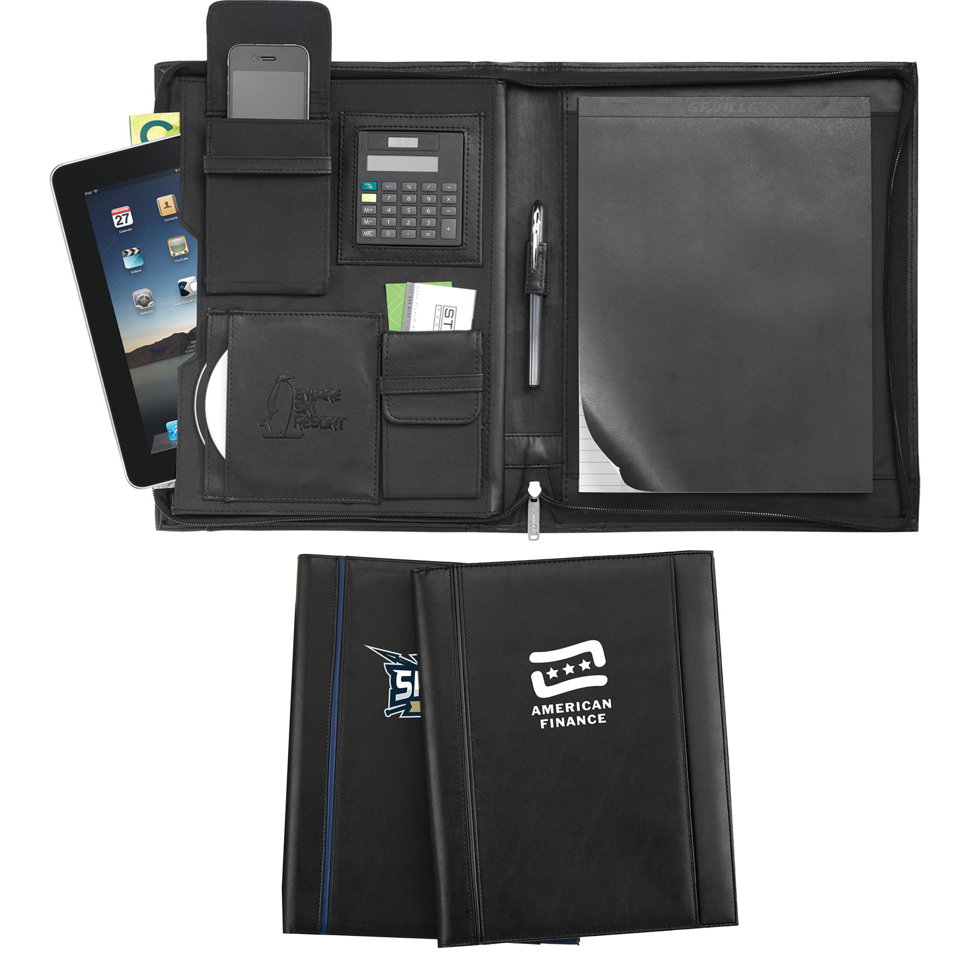 ProTech Padfolio - Zippered Portfolio (2 Contrast Colors)