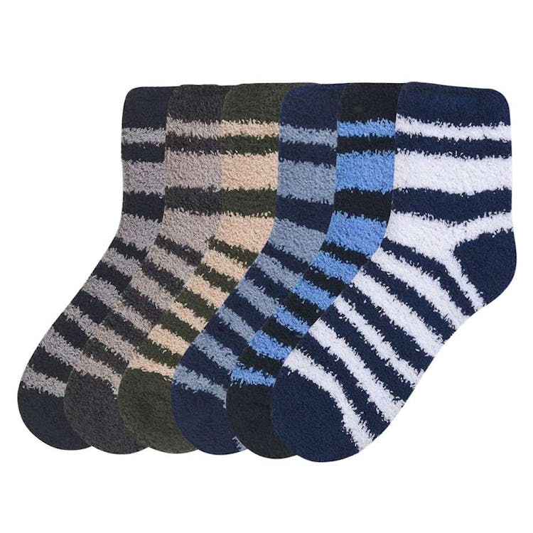 Women's Plush Socks - Assorted Stripes Size 9-11 3-Pack 2