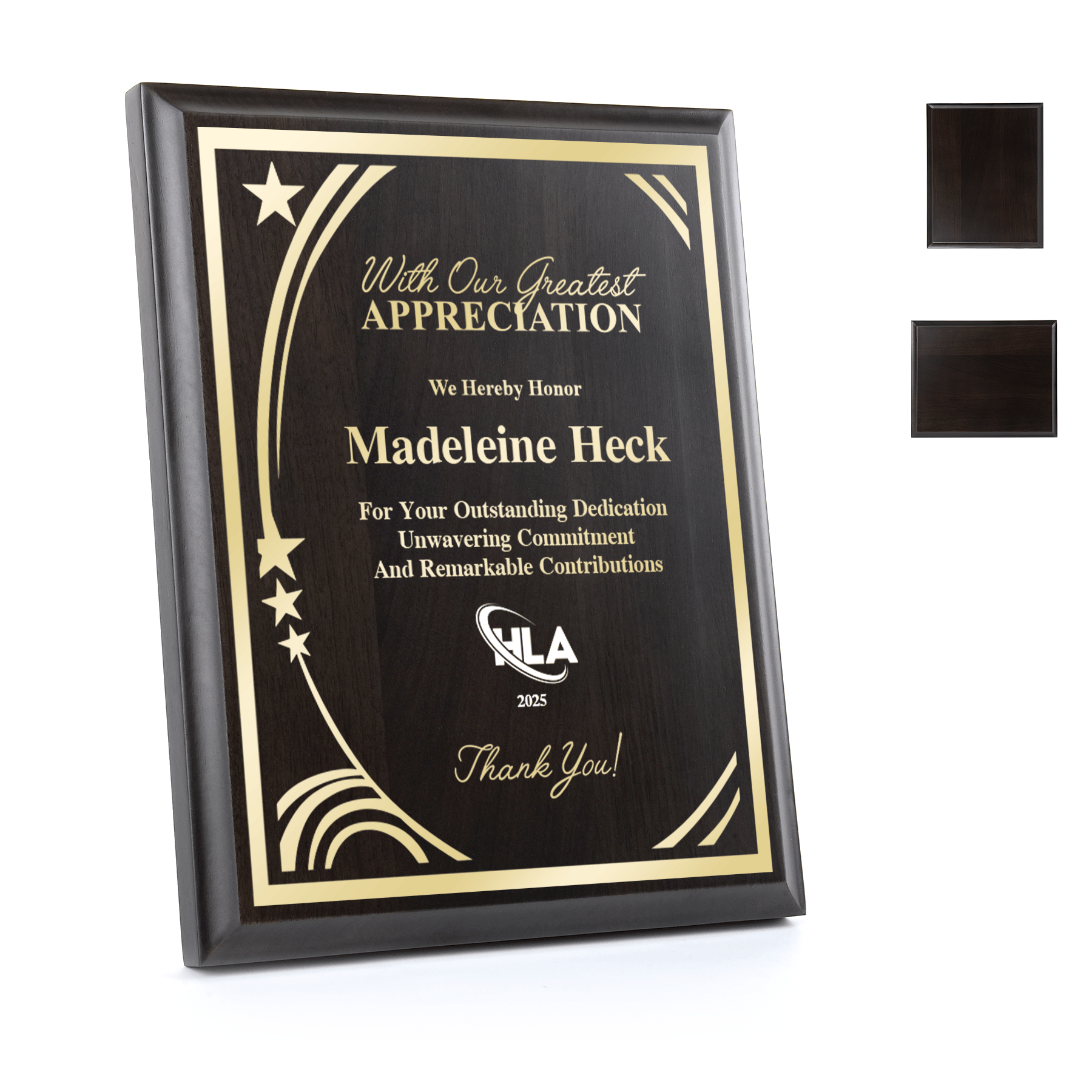 Custom Wood Plaque Award – Vertical & Horizontal
