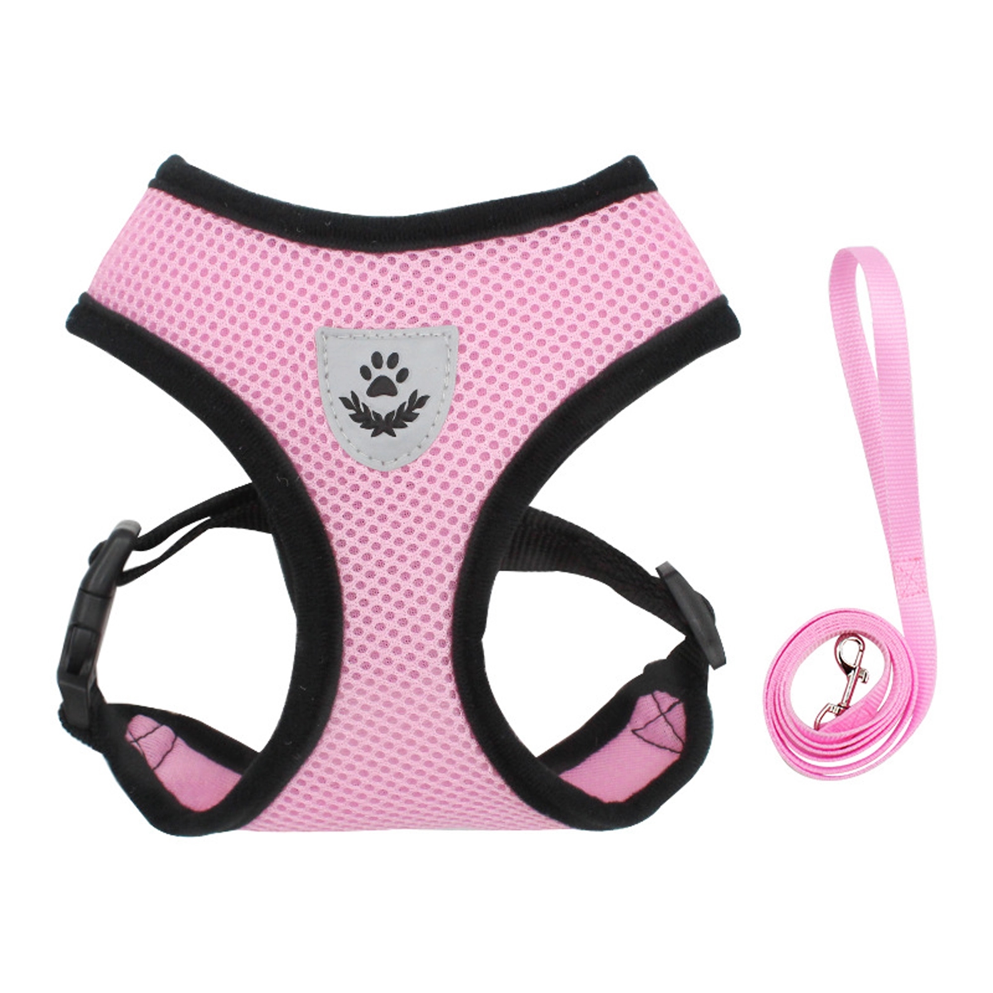 No Choke Reflective Pet Vest Harnesses With Leash 16
