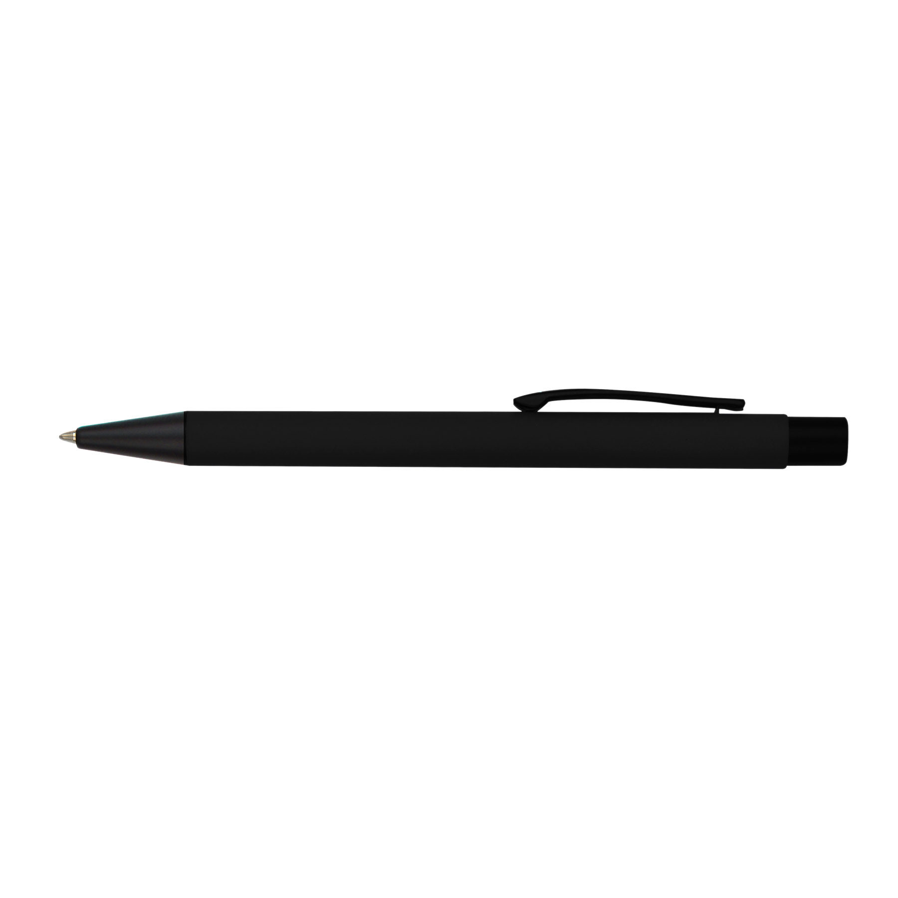Soft Rubber Click Metal Ballpoint Pen with Chrome Engraving 16