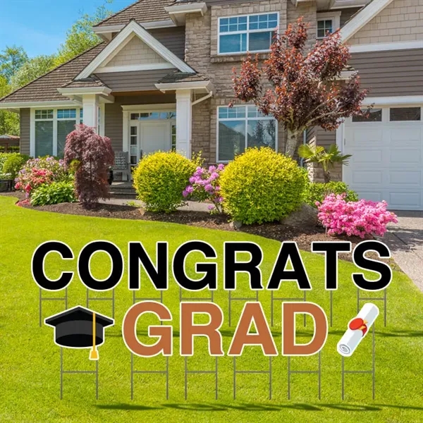 Congrats Grad Yard Letters for bulk branded distribution