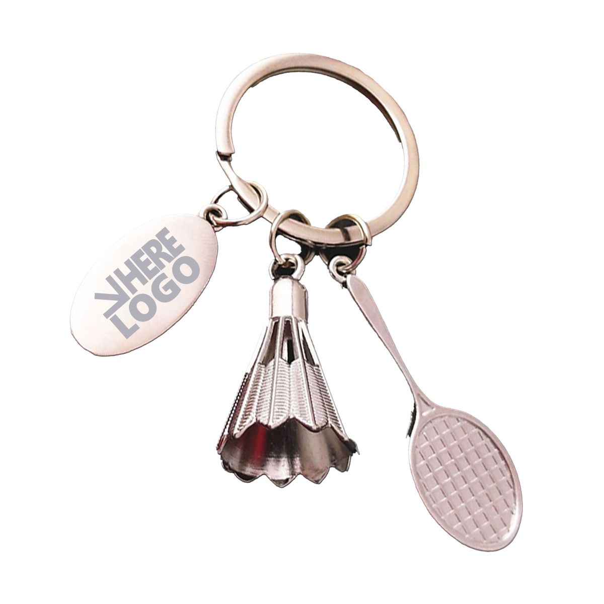 MOQ 20 Badminton Keychain 3D Fun and Sporty Key Tag 3