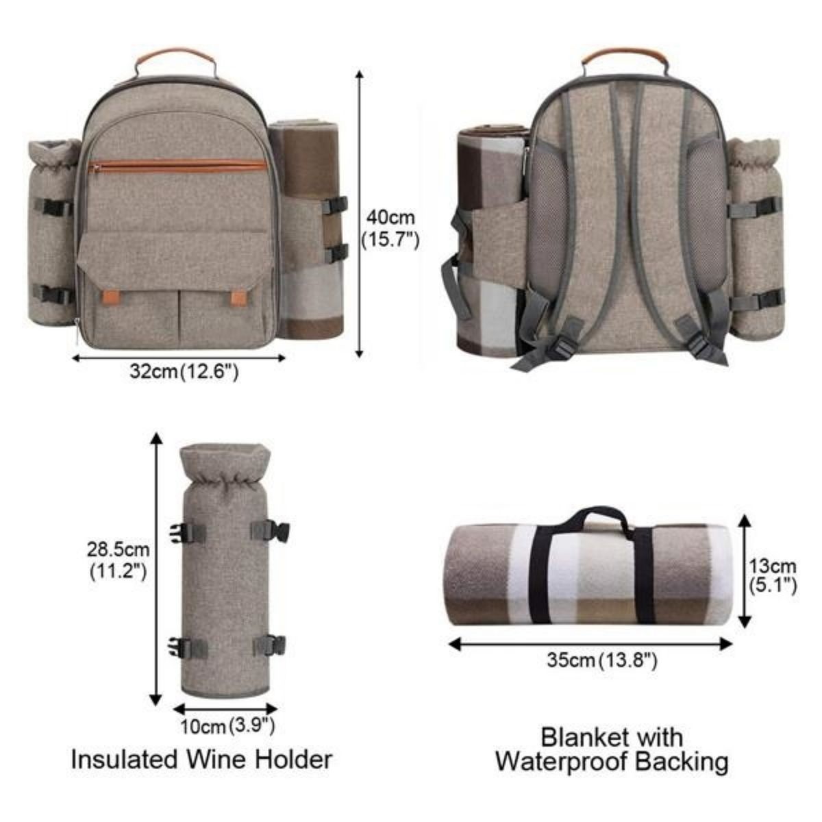 Picnic Backpack for 4 Person
