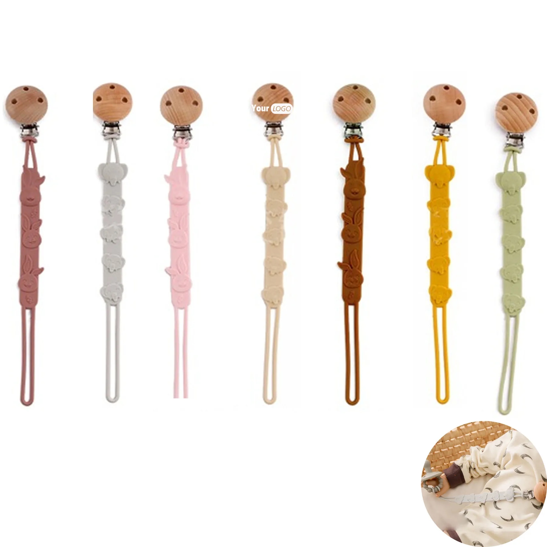 Beech Three Hole Pacifier Chain 7