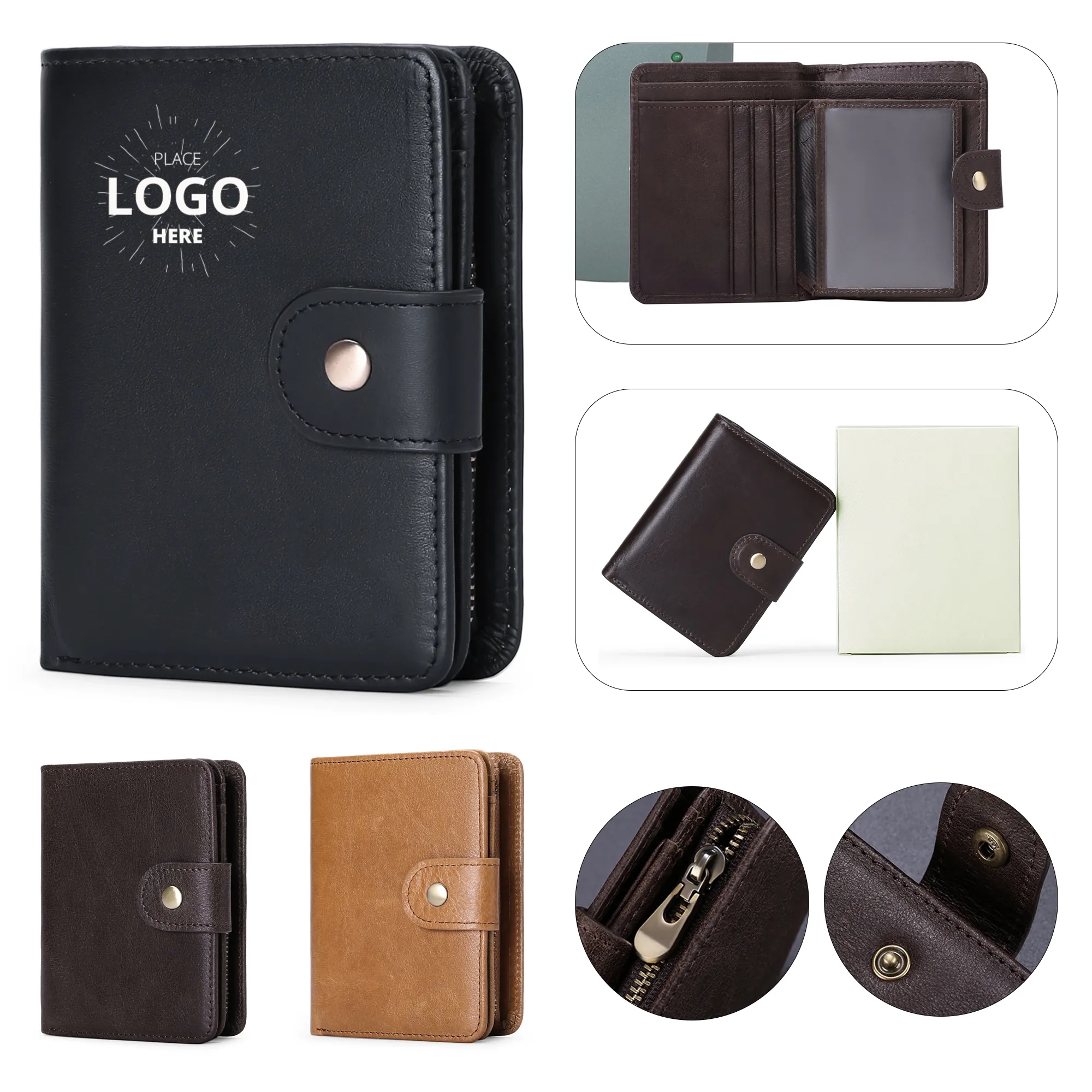 Vertical Leather Multifunctional Wallet