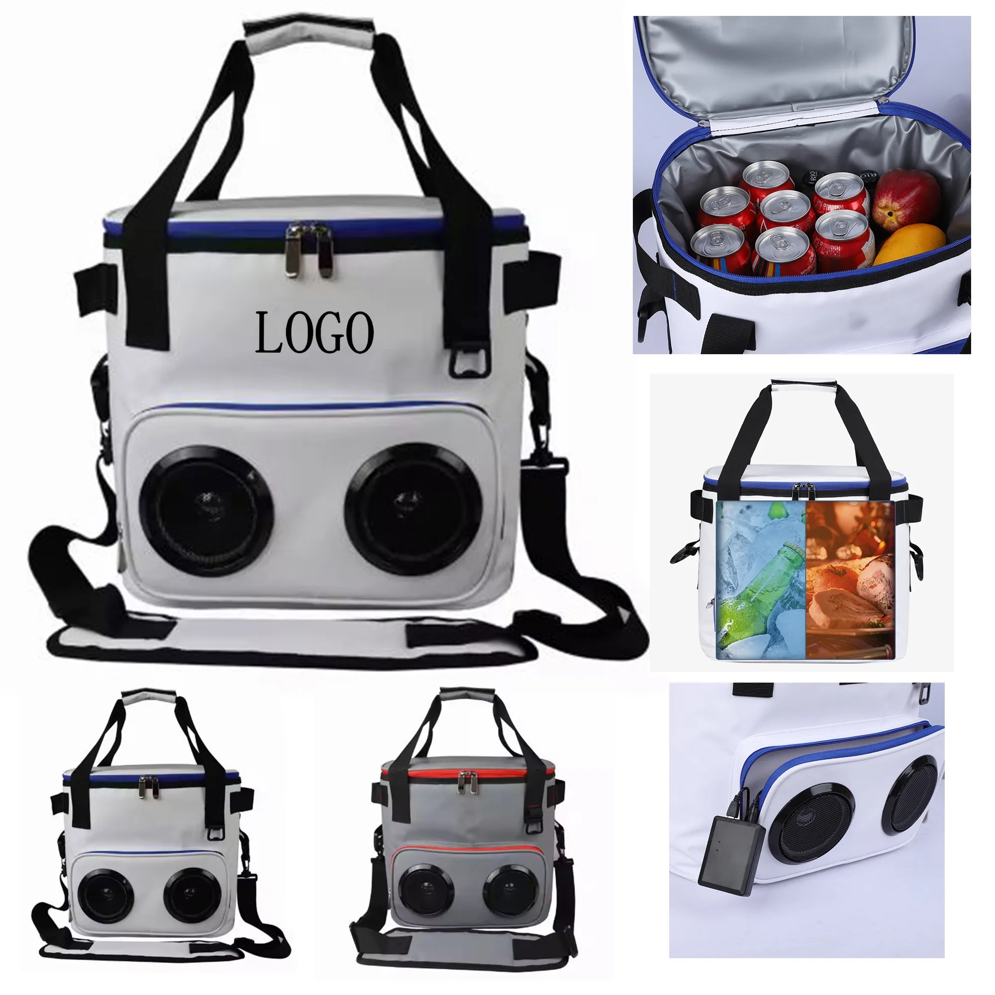 Insulated Picnic Cooler with Speaker