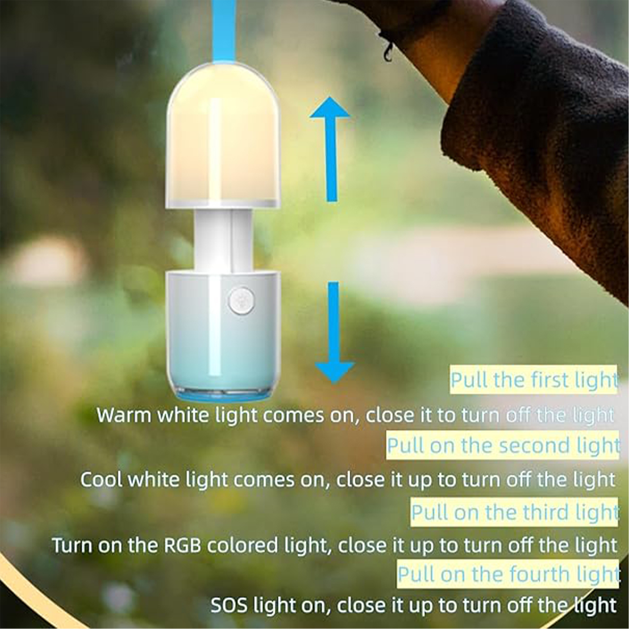 3-Mode Portable Camping Lantern and Night Light 7