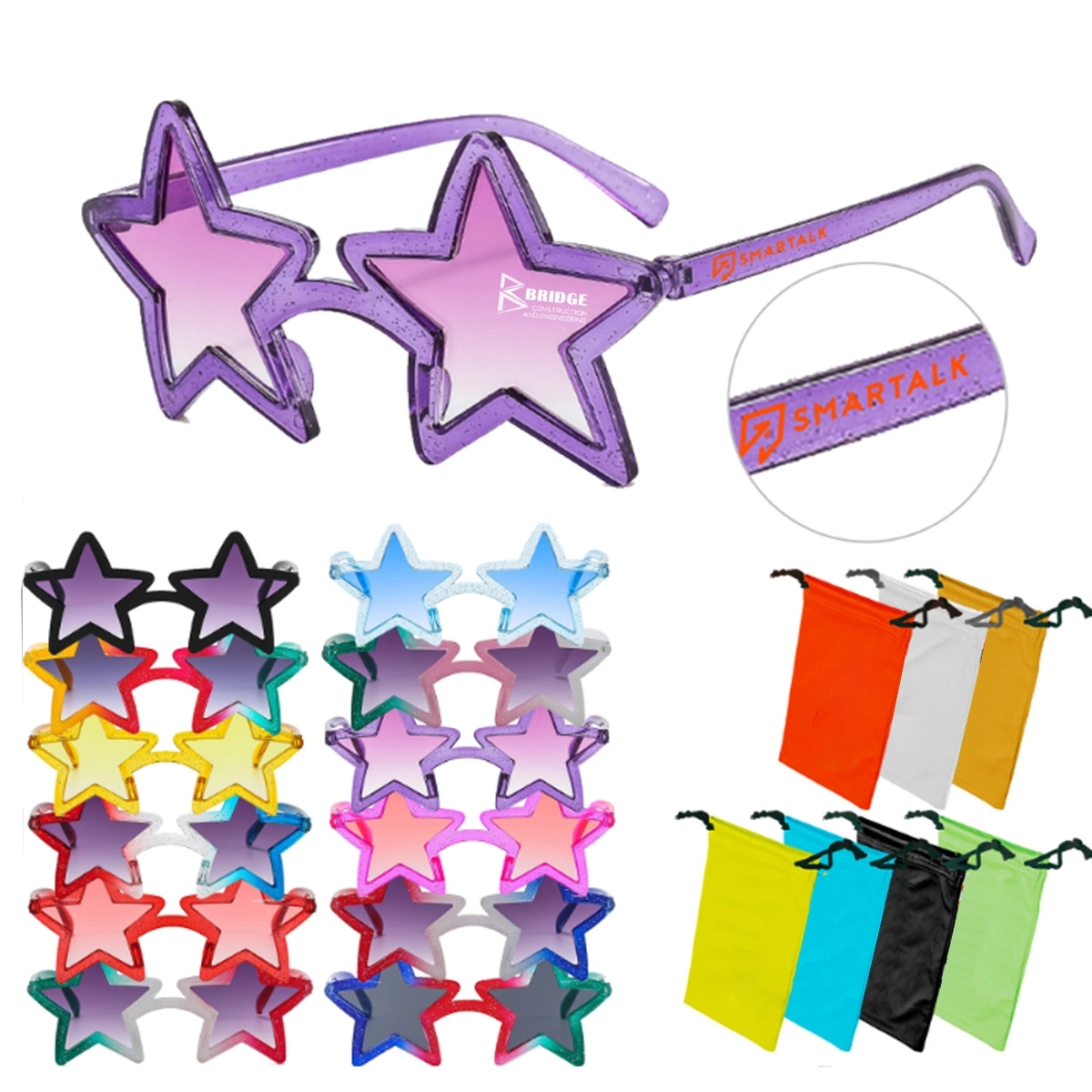 Custom High Quality Unique Kids Stars Sunglasses