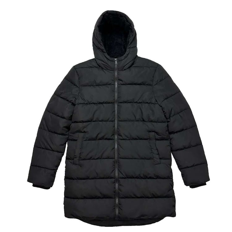 America's Supplier's Unisex Long Sherpa Coat Black XS 3