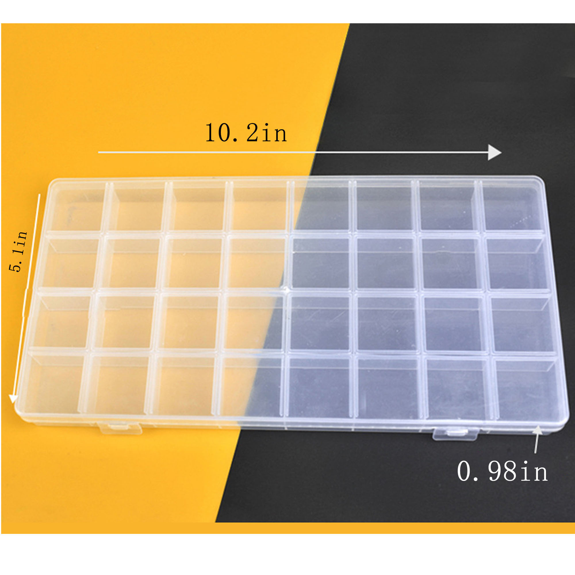 Divided Beads Storage Box, Durable Plastic Organizer 5