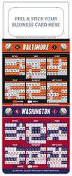 Baseball Schedule Magnet - Peel and Stick Business Card (3.5x9)