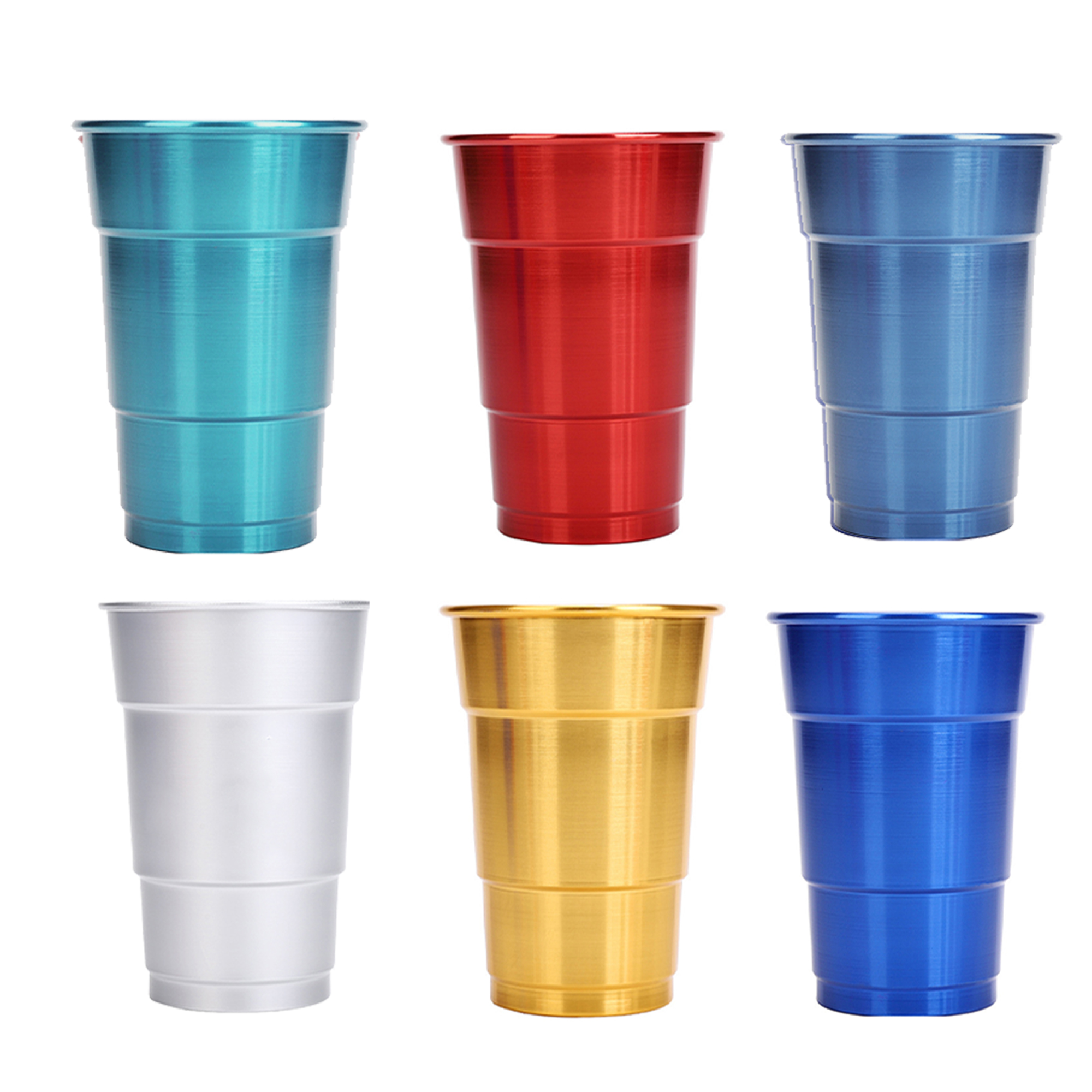16oz Reusable Aluminum Party Stadium Cup Cold DrinkMug 6