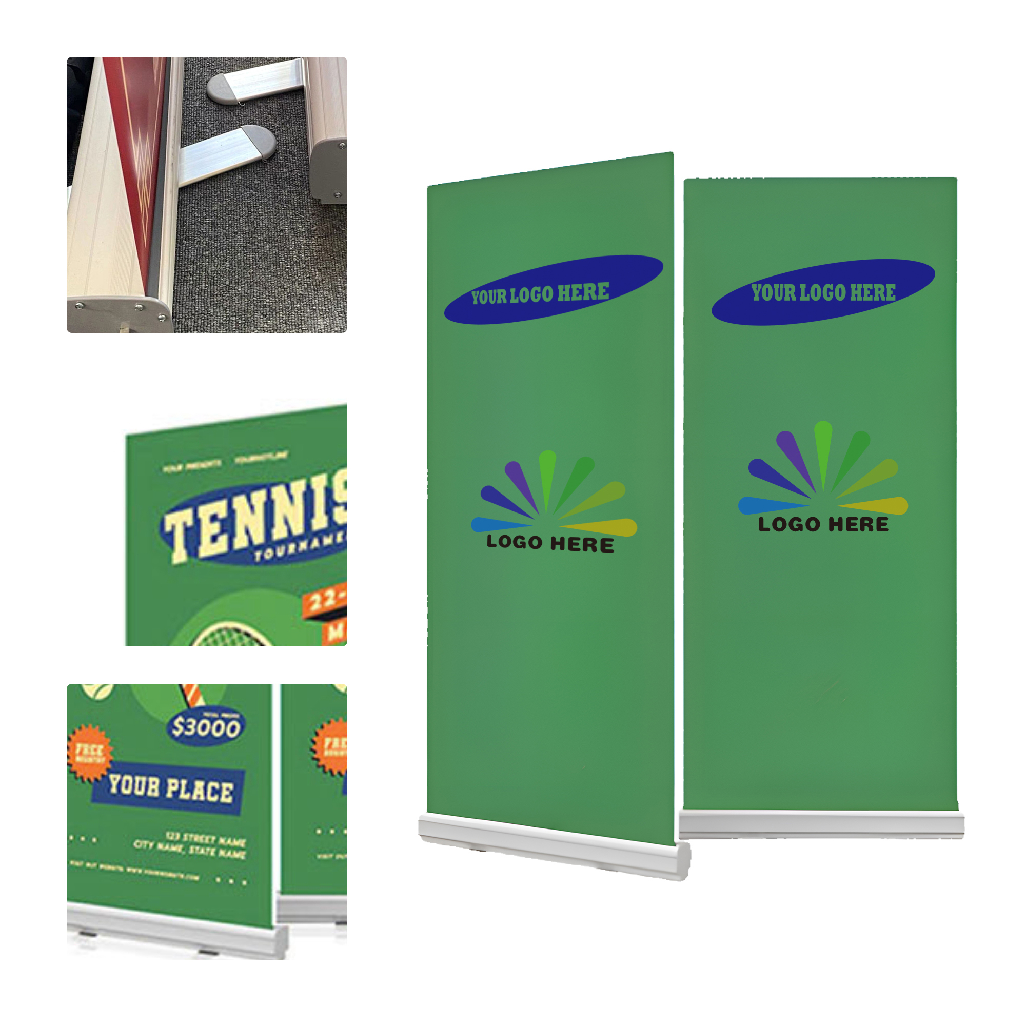 MOQ 3 Aluminum Roll Up Banner Stand 2