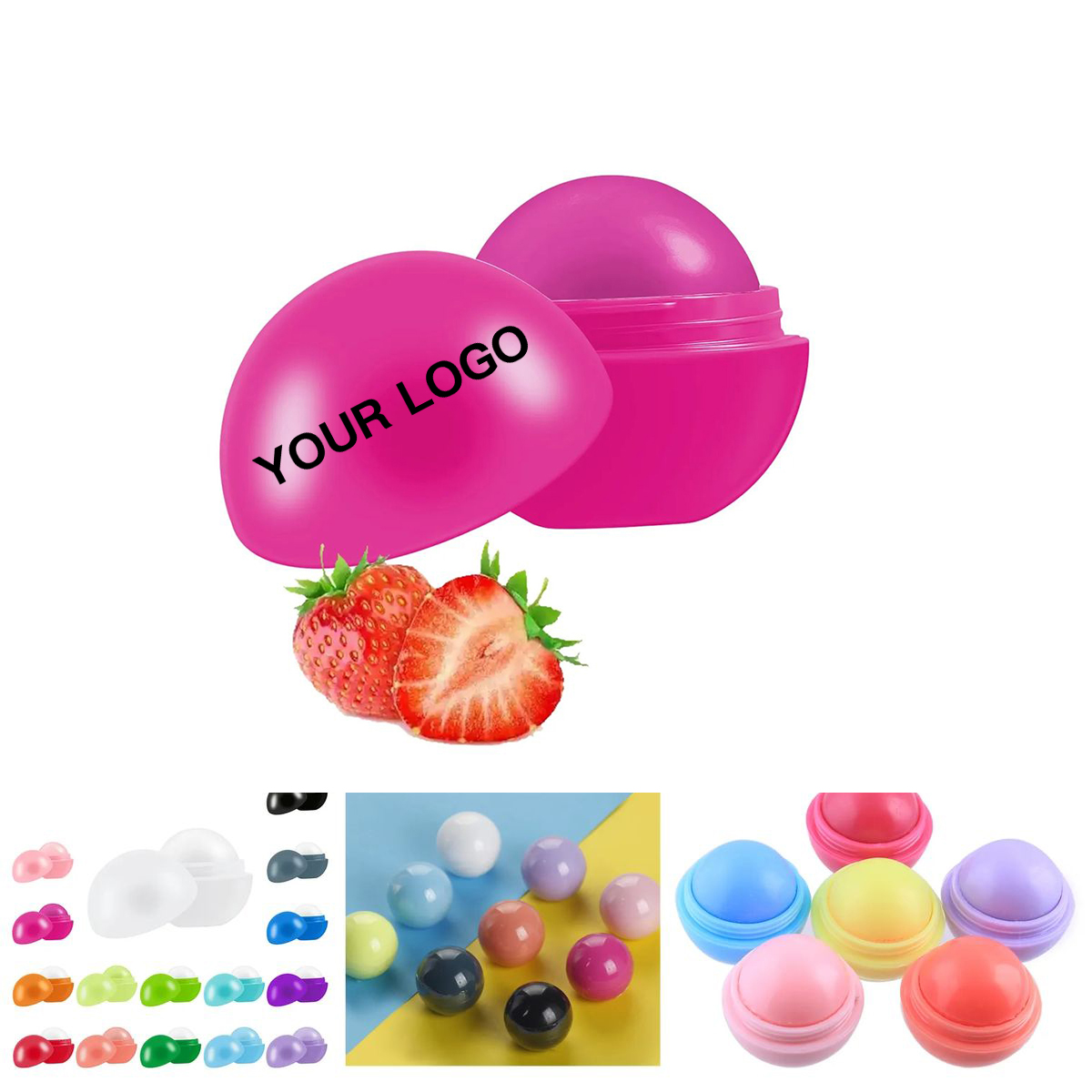 Round Lip Balm with Vanilla Scent for Daily Care