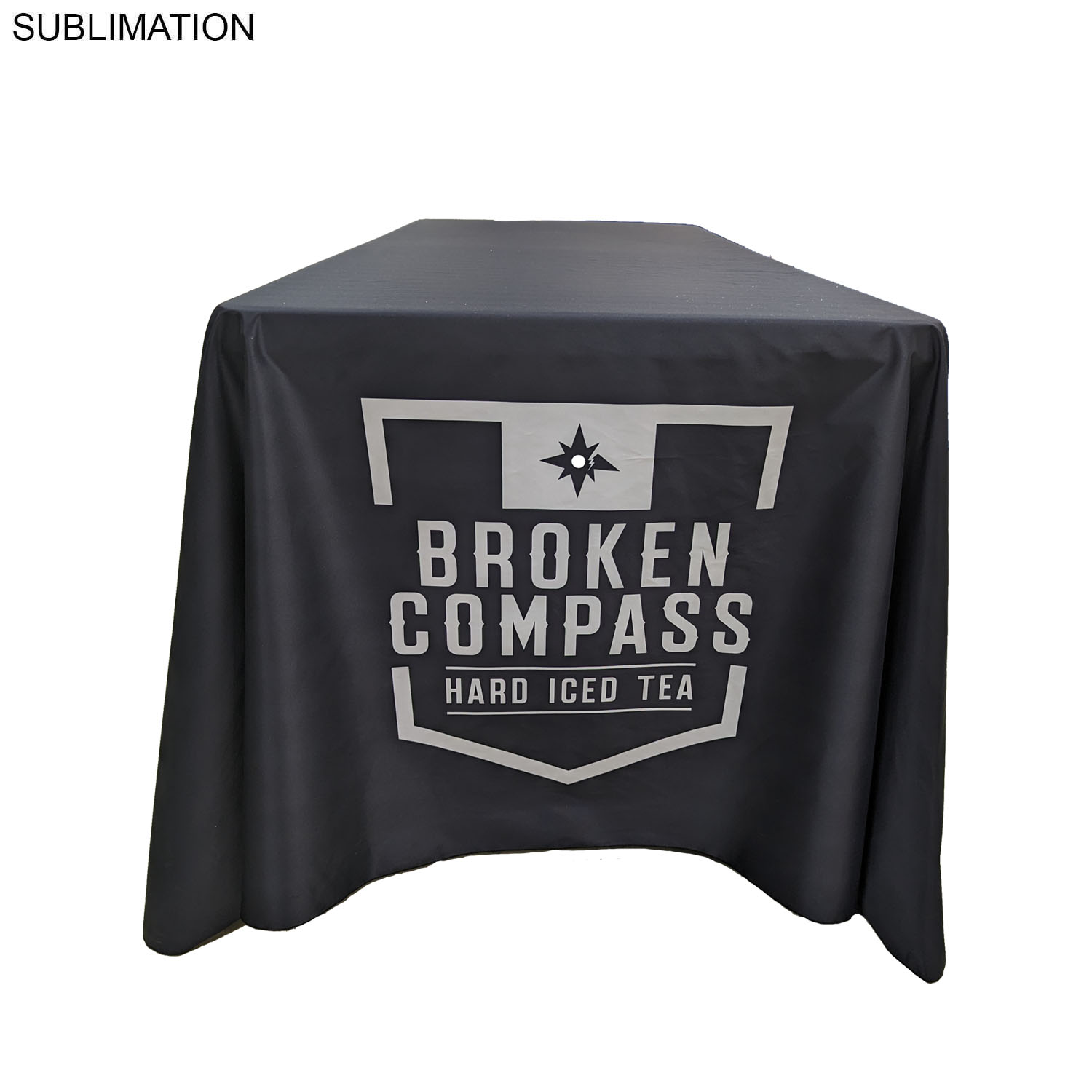 24Hr Express Ship - Sublimated PREMIUM Cloth for 6' table, Drape style, Closed Back, Rounded Corners 5