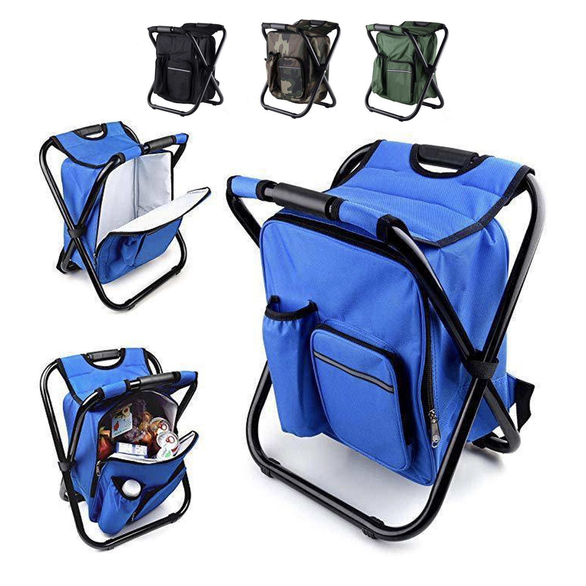 3 In 1 Folding Camping Backpack Chair Fishing Cooler Bag Chair