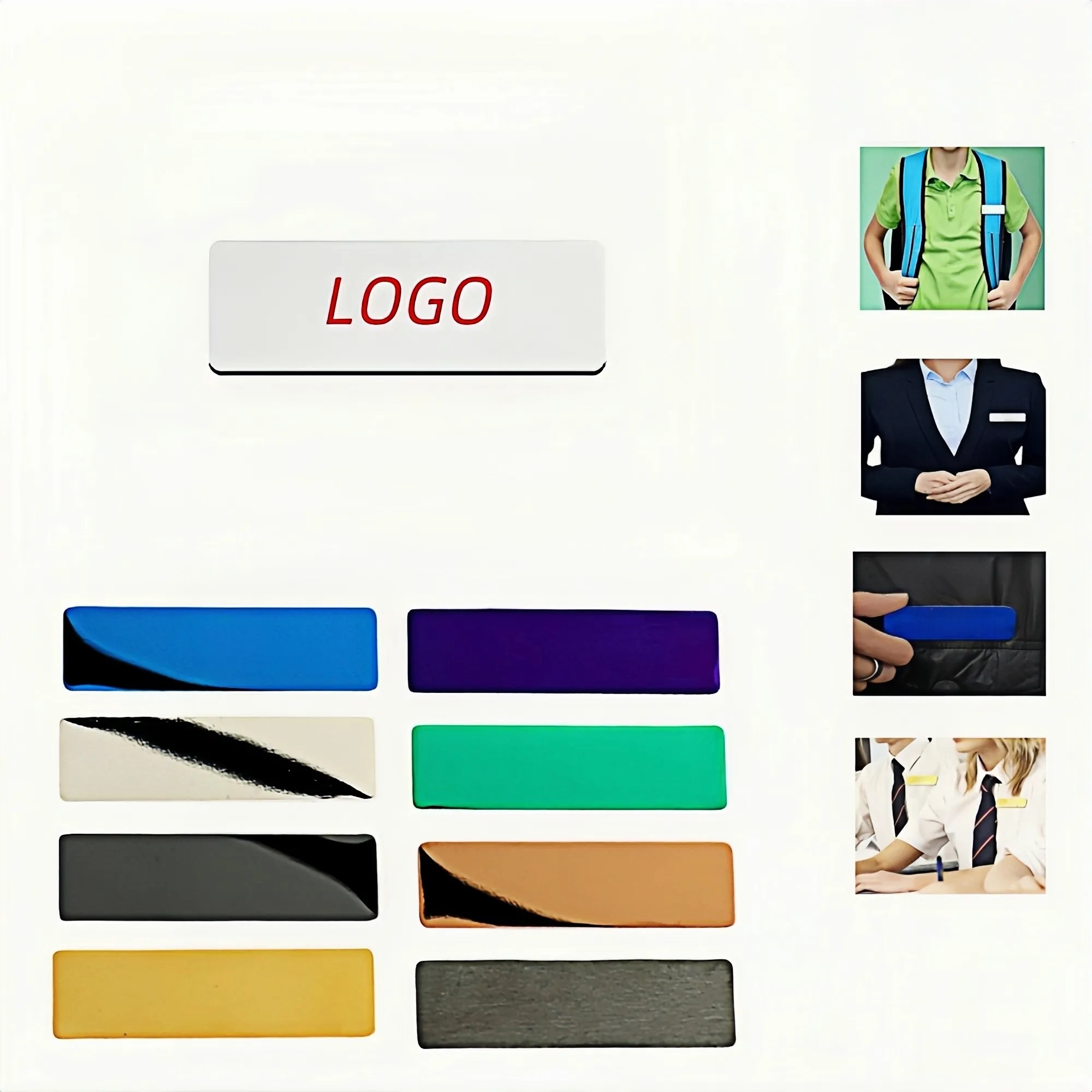 Customizable Blank Name Tag Badge
