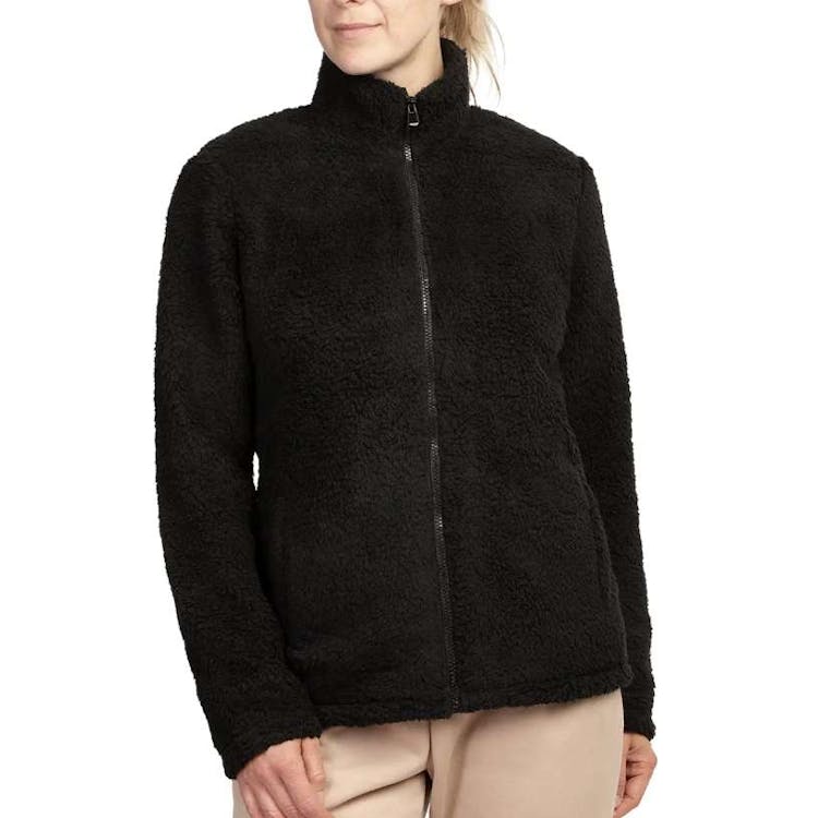 Women's Sherpa Jackets Black Large 3