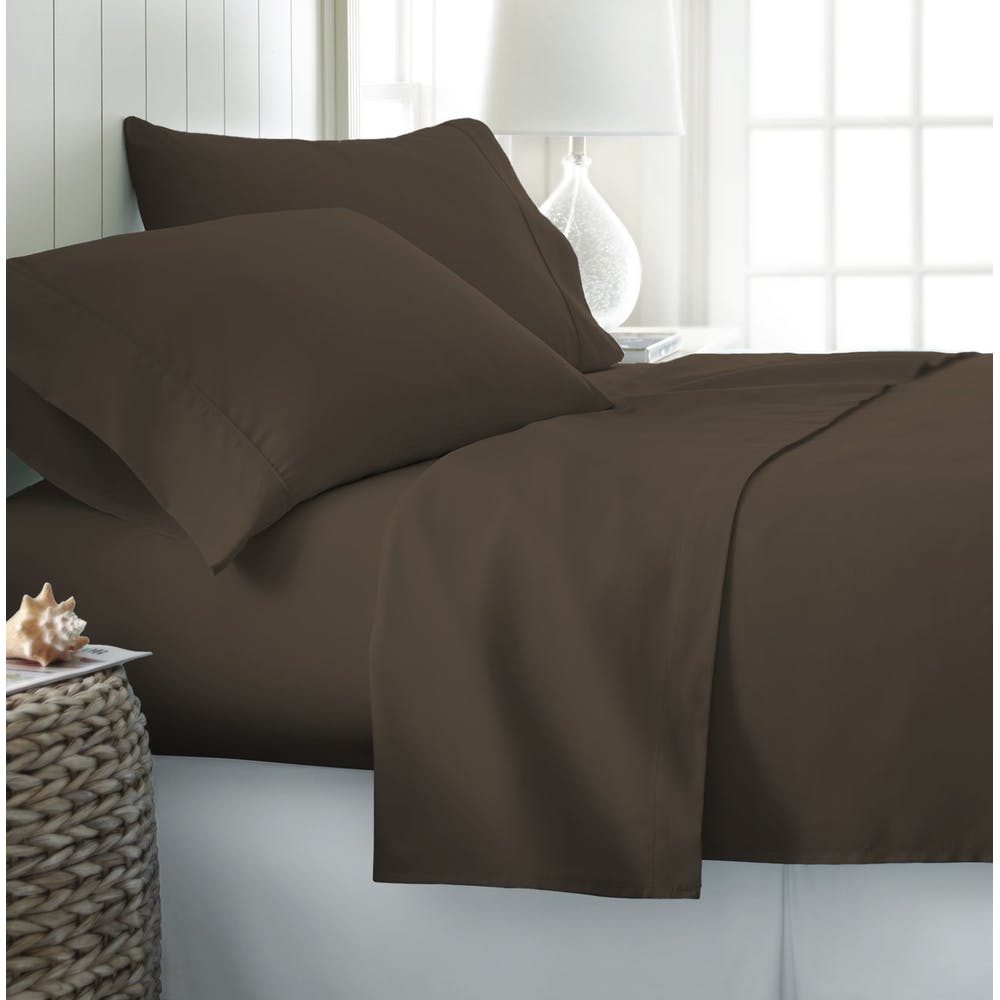 Microfiber Bed Sheets - Chocolate Twin 3 Piece Set 3