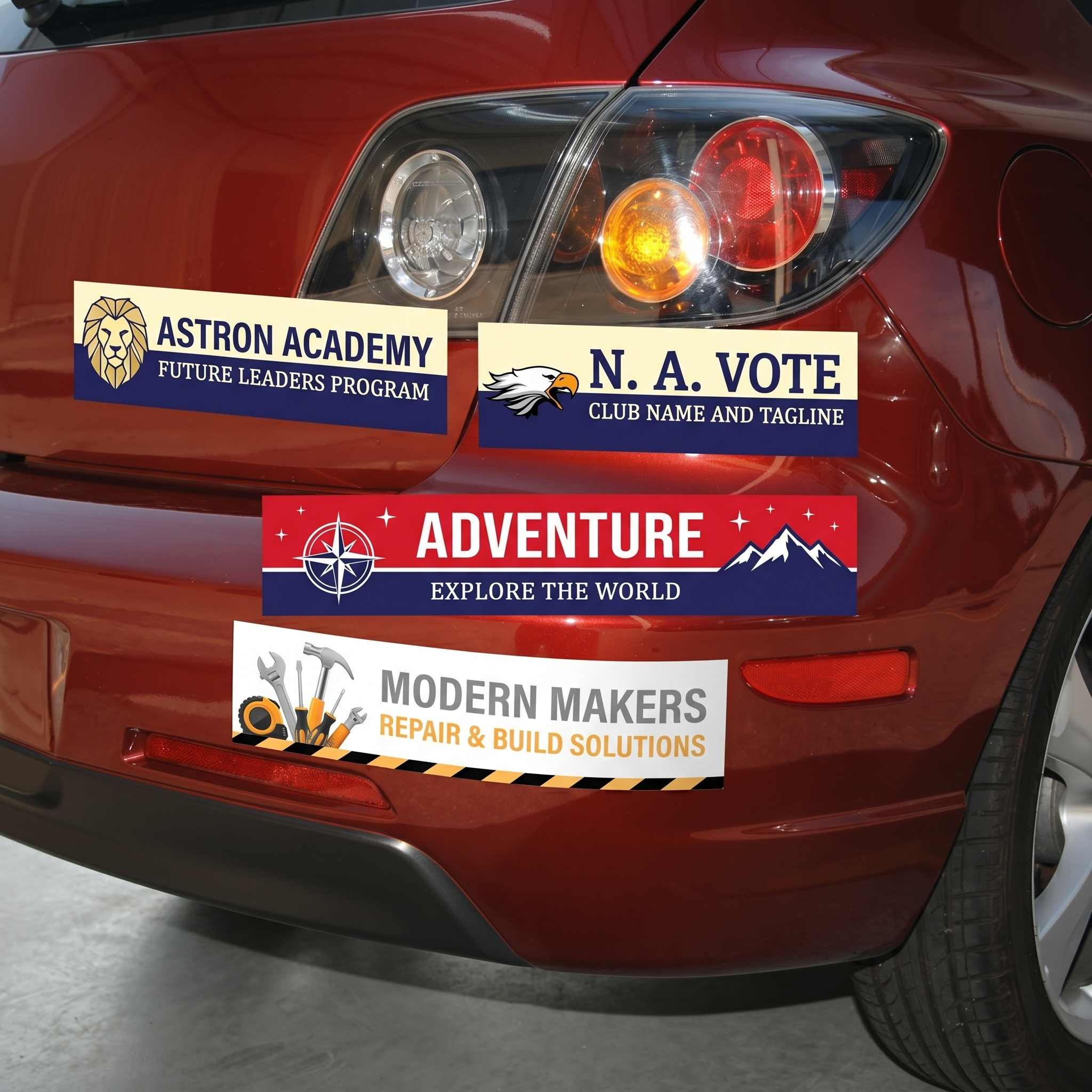 Long Vinyl Promotional Bumper Sticker