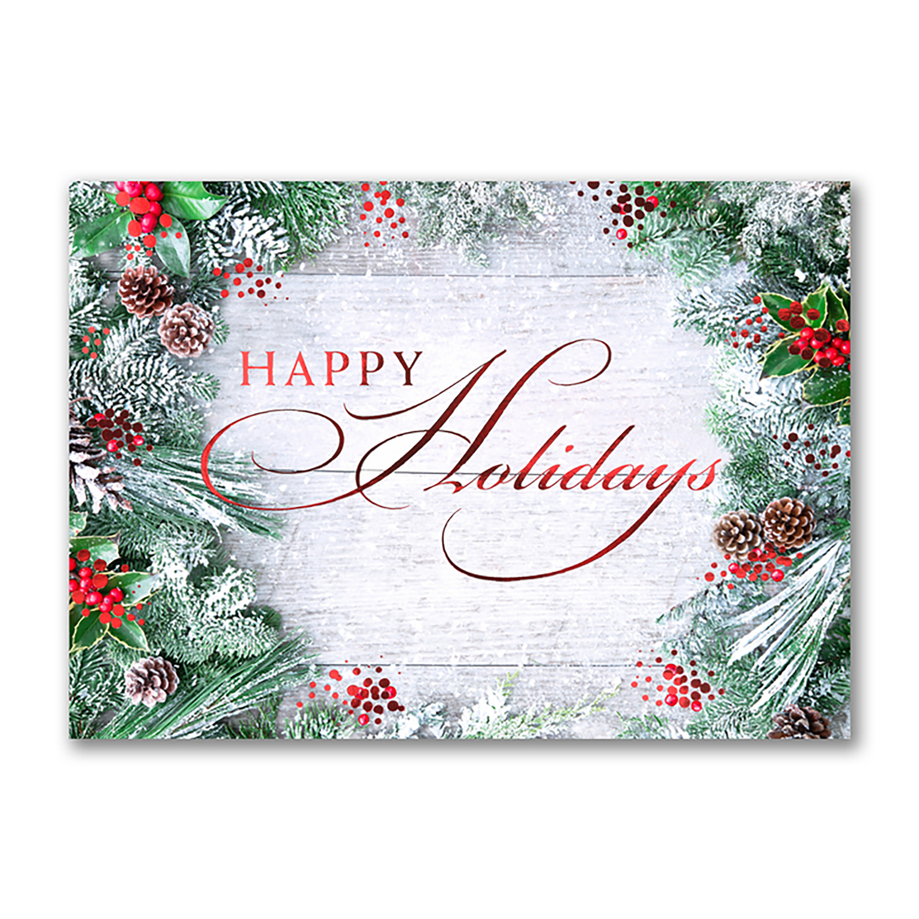 Frosted Greens Holiday Card 9