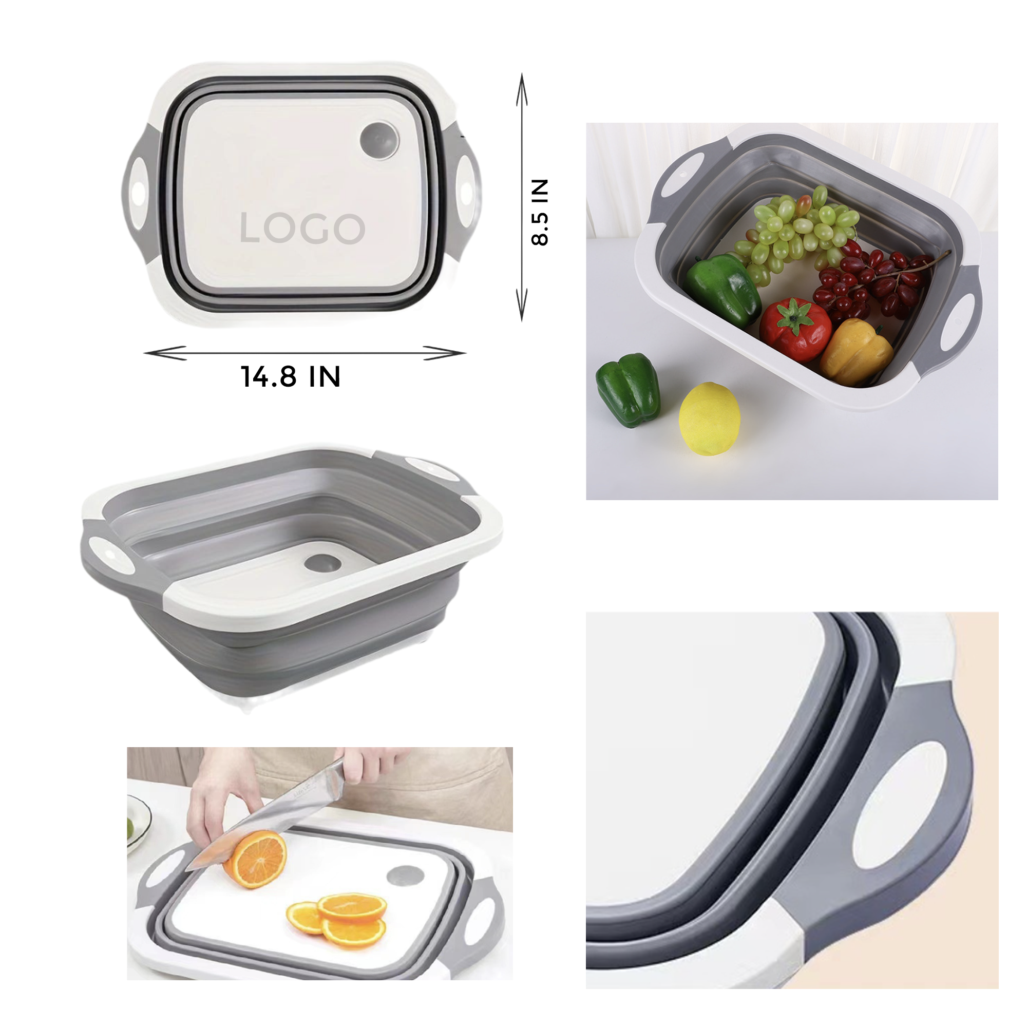 MOQ 10 PCS Durable Folding Plastic Cutting Board