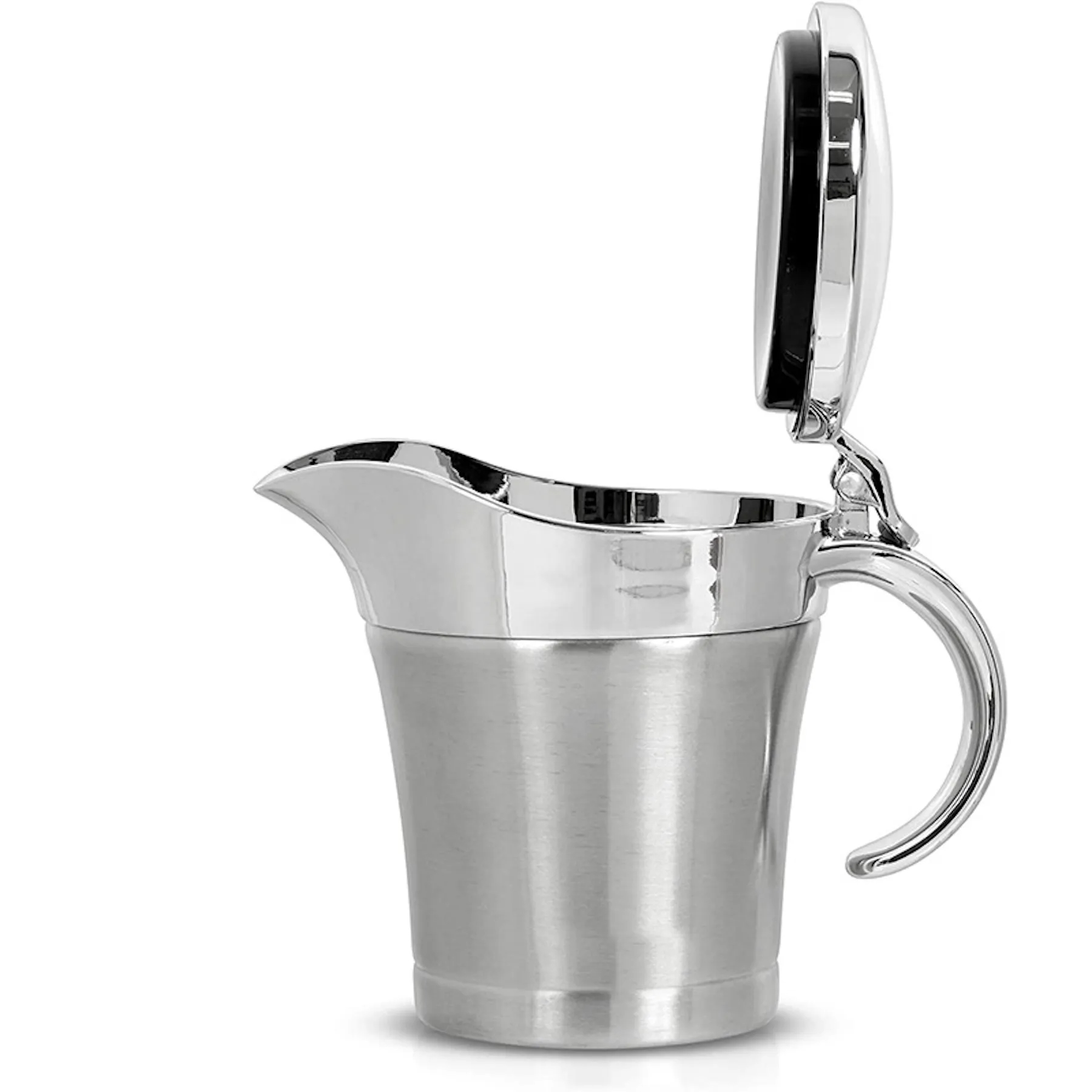 16Oz Stainless Insulated Gravy Boat/Sauce Jug w/Hinged Lid 10