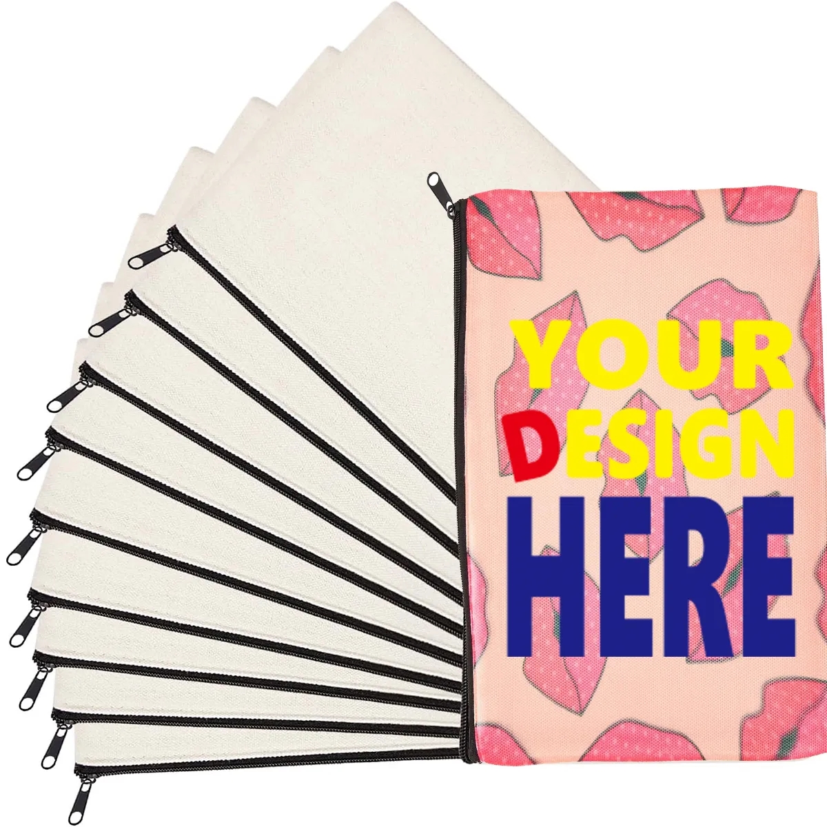 Sublimation Canvas Makeup Bag 3