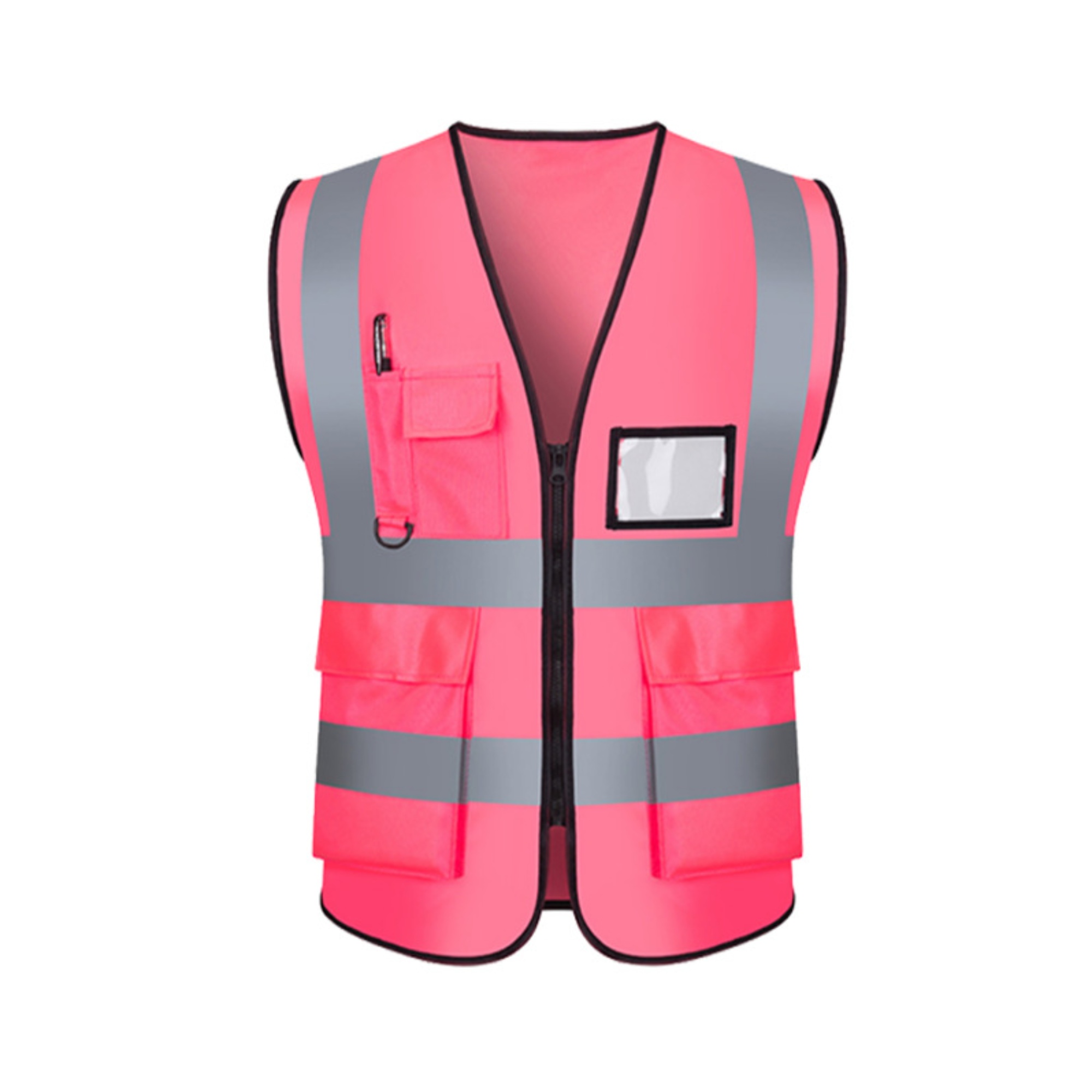 Fluorescent Work Vest With Reflective Strips 18