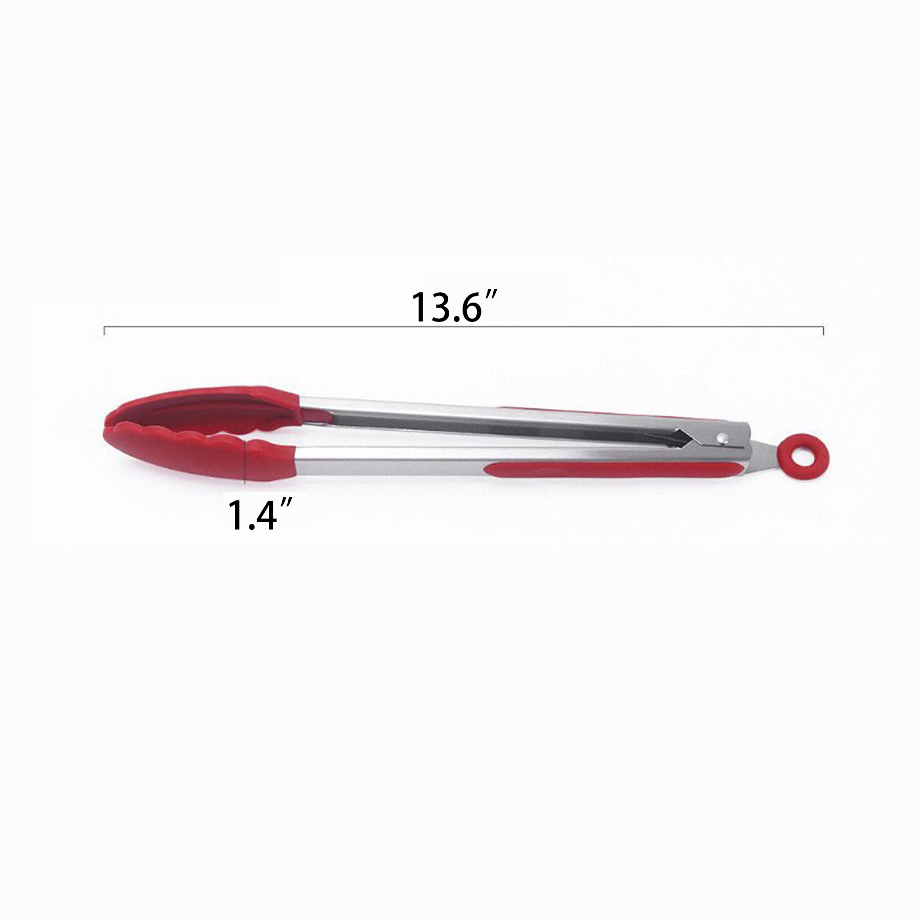 Stainless Silicon Kitchen Tongs 6