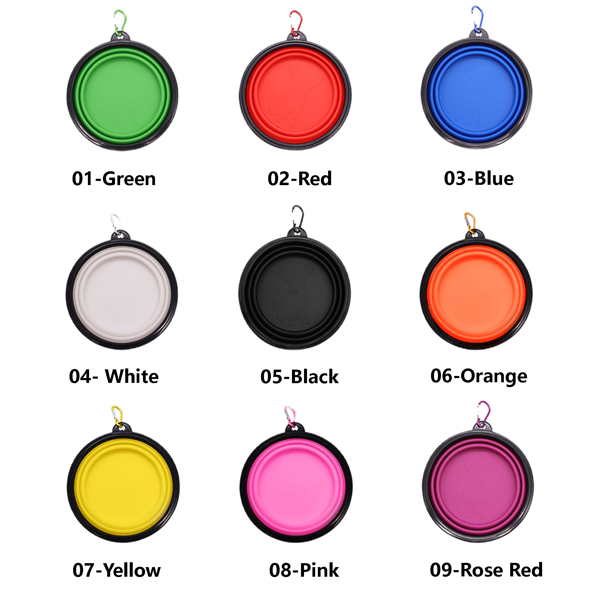 Portable Silicone Pet Bowl with Clip 7