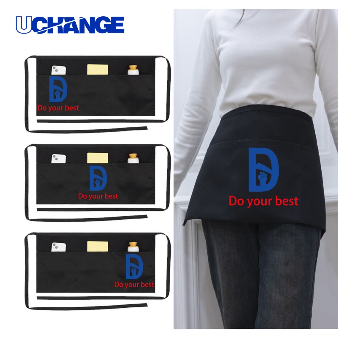 Waterproof Waist Apron with Pockets