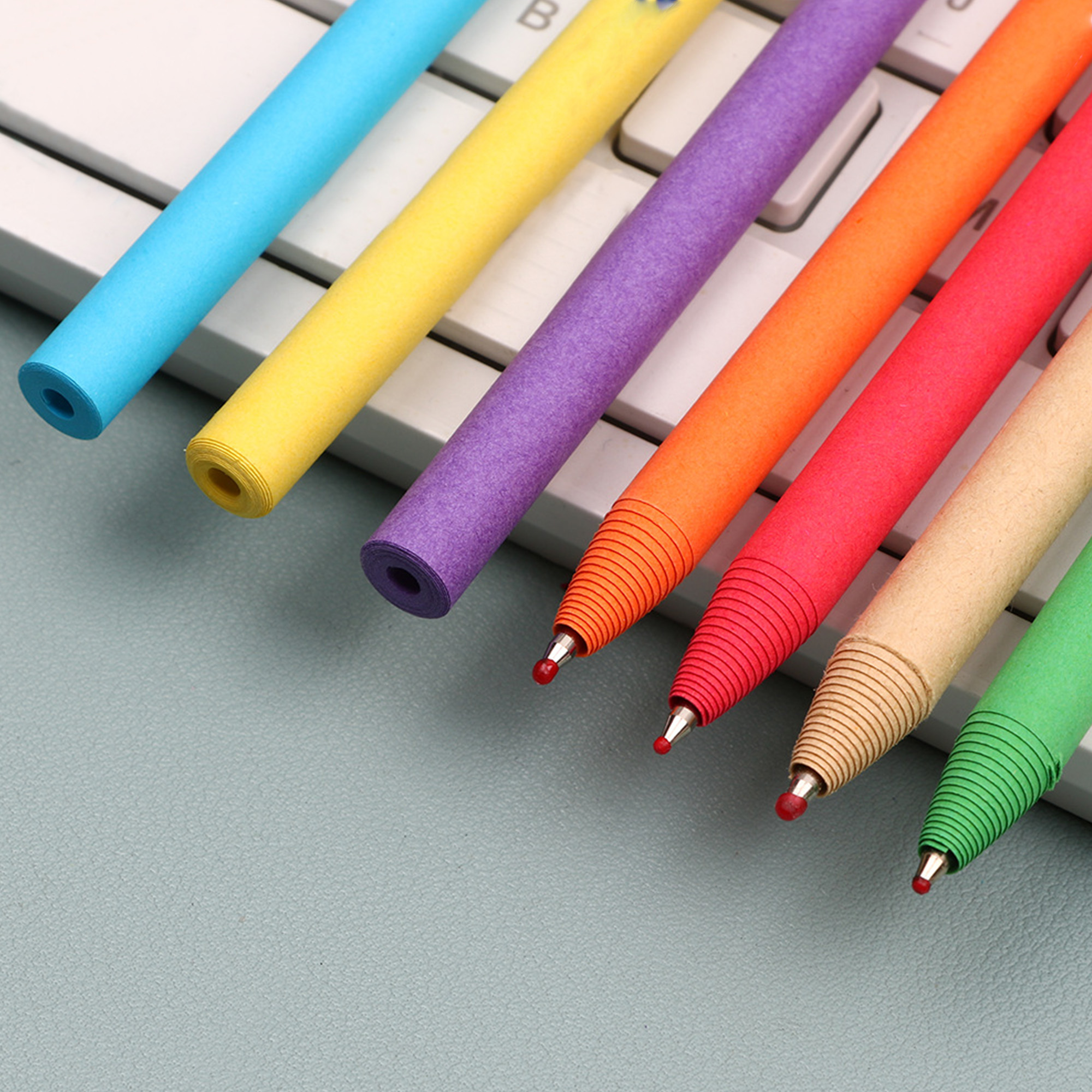 Assorted Colors Eco Conscious Kraft Paper Ballpoint Pen 7